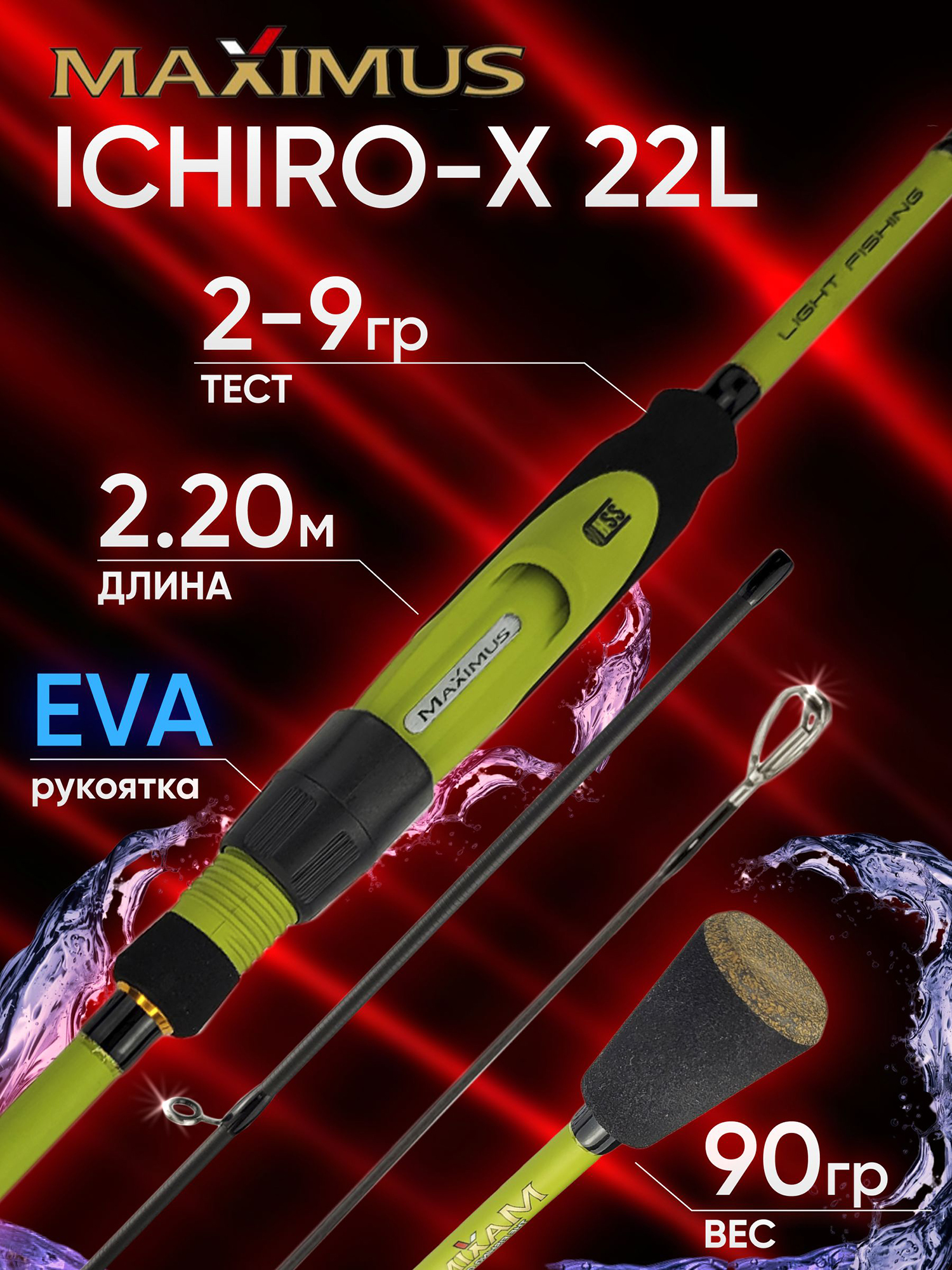 Изображение товара Спиннинг Maximus ICHIRO-X 2.0м UL 1-7г
