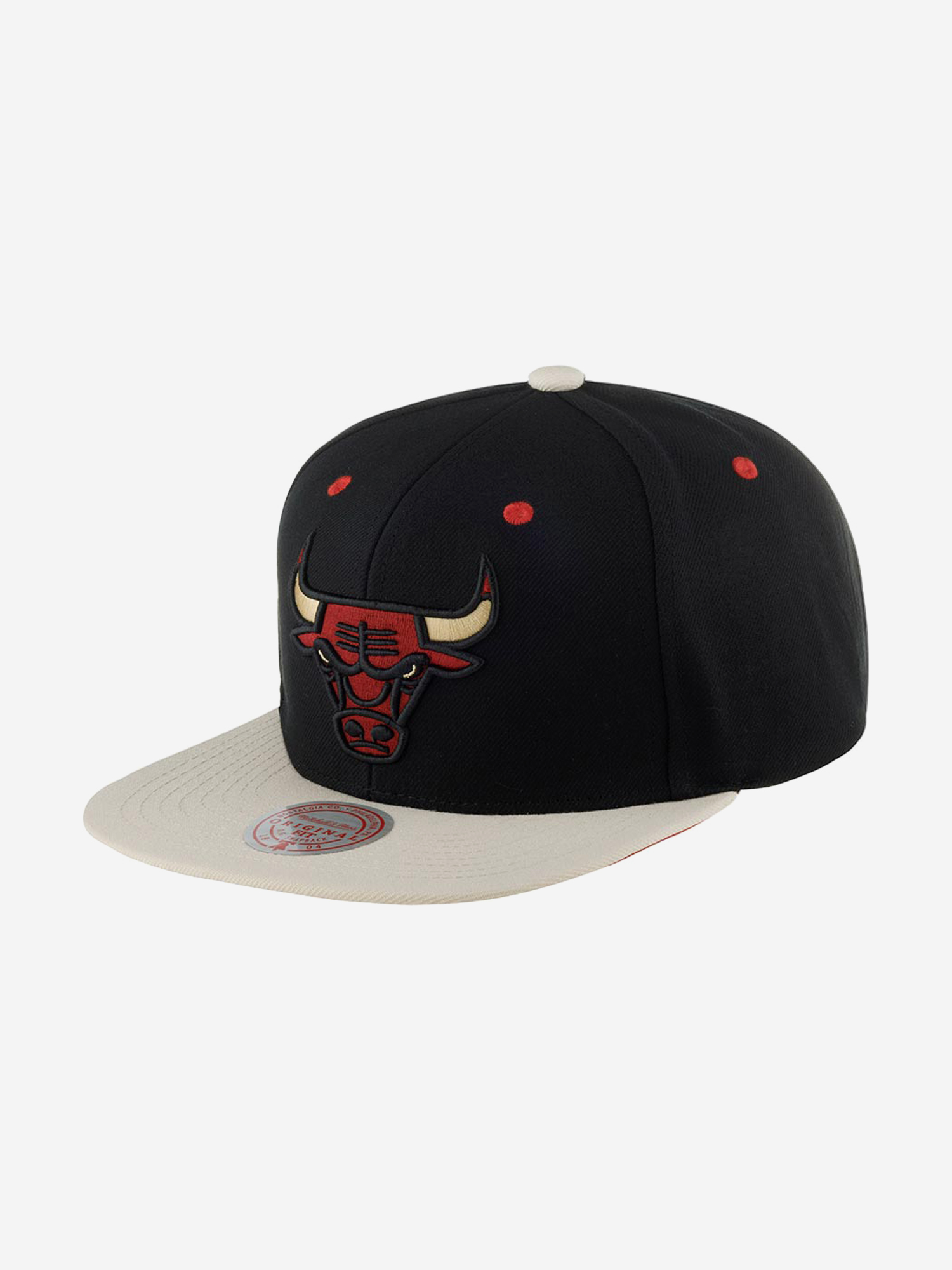 Бейсболка с прямым козырьком MITCHELL NESS 6HSSMM21133-CBUBLCK Chicago Bulls NBA (черный), Черный бейсболка с прямым козырьком mitchell ness hhss1102 cbuyypppbkgy chicago bulls nba