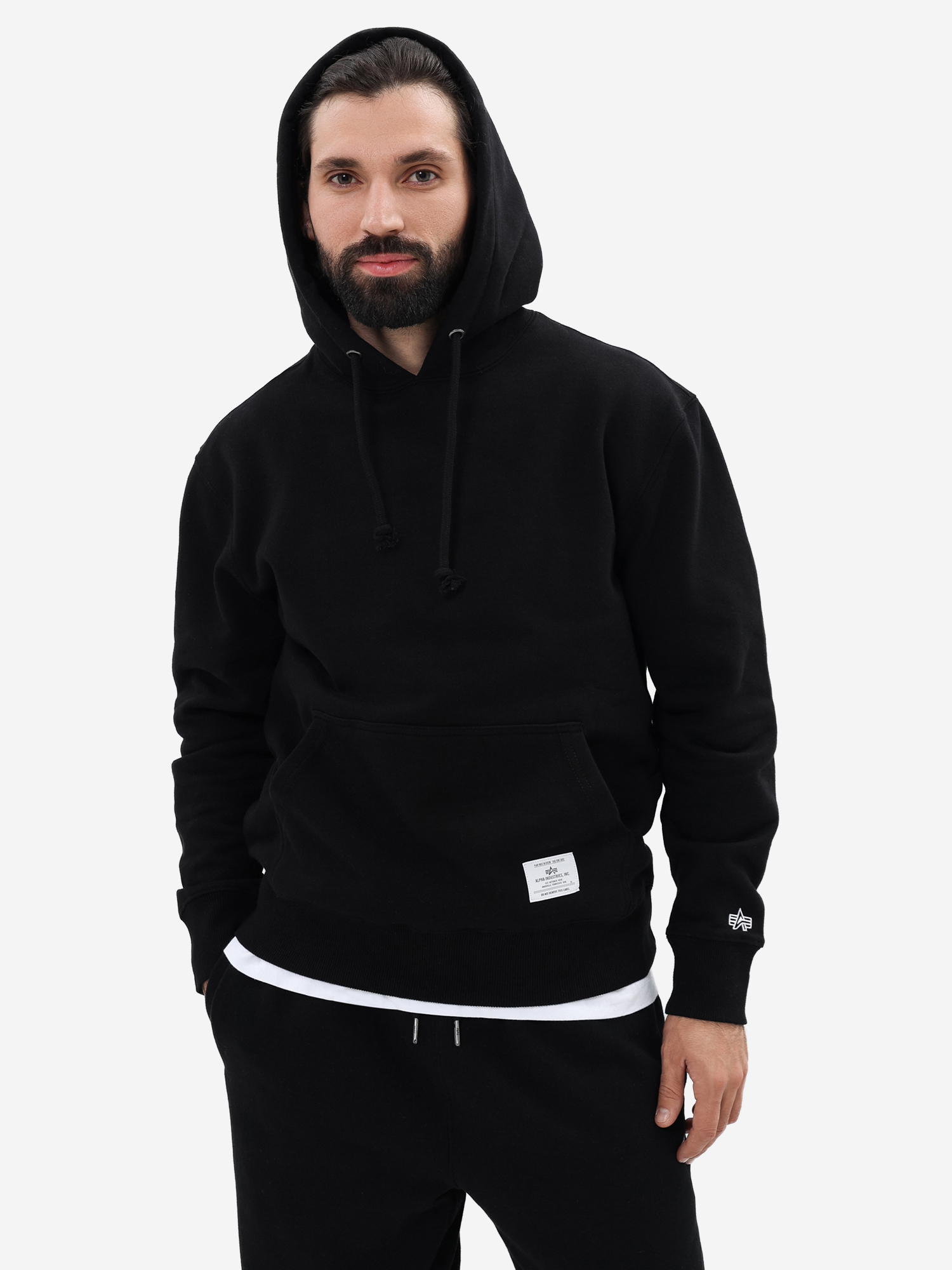 

Худи с капюшоном Essential Hoodie Alpha Industries, Черный