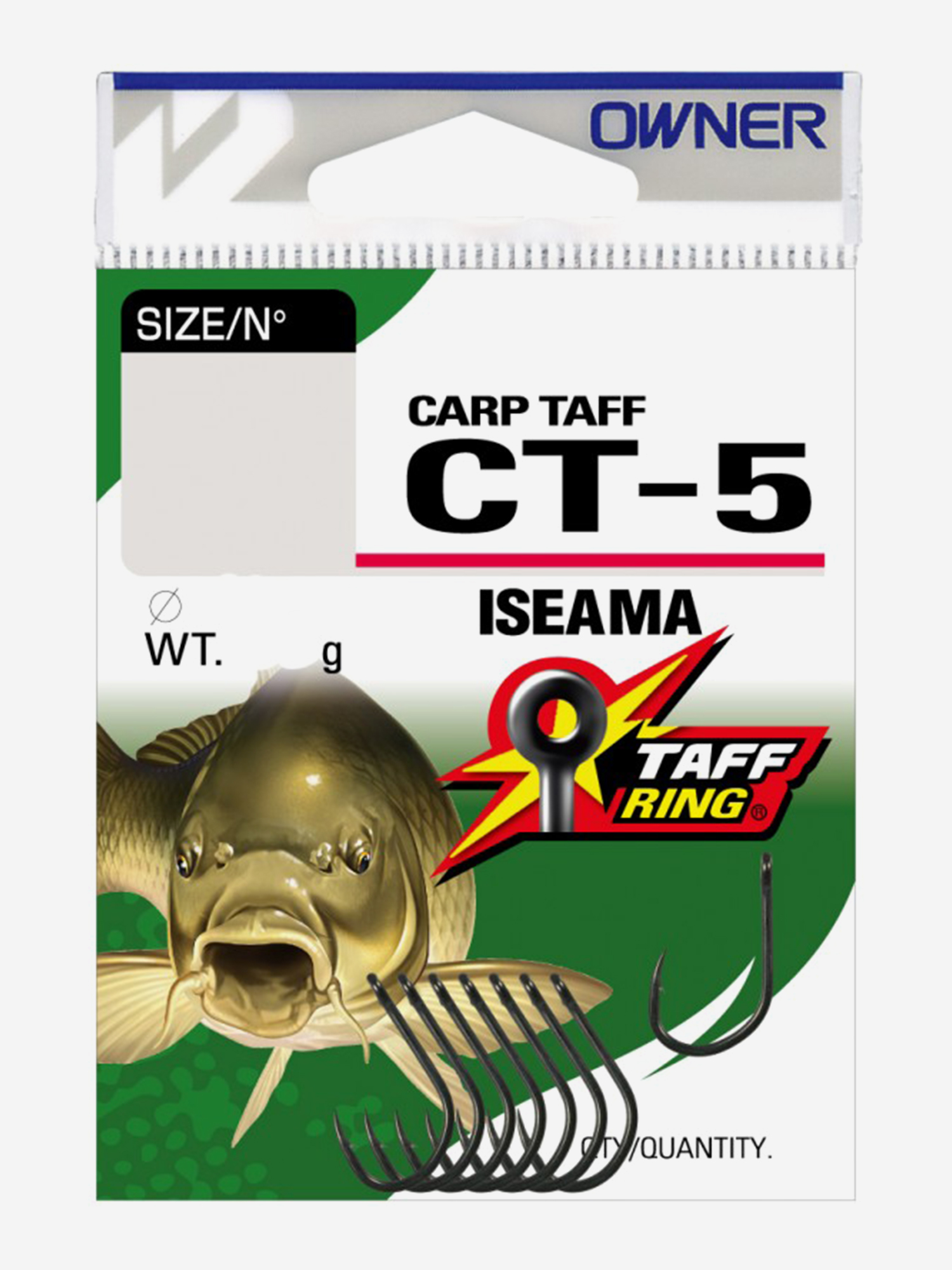 Изображение товара Крючок OWNER Carp Taff Iseama teflon №2 7шт