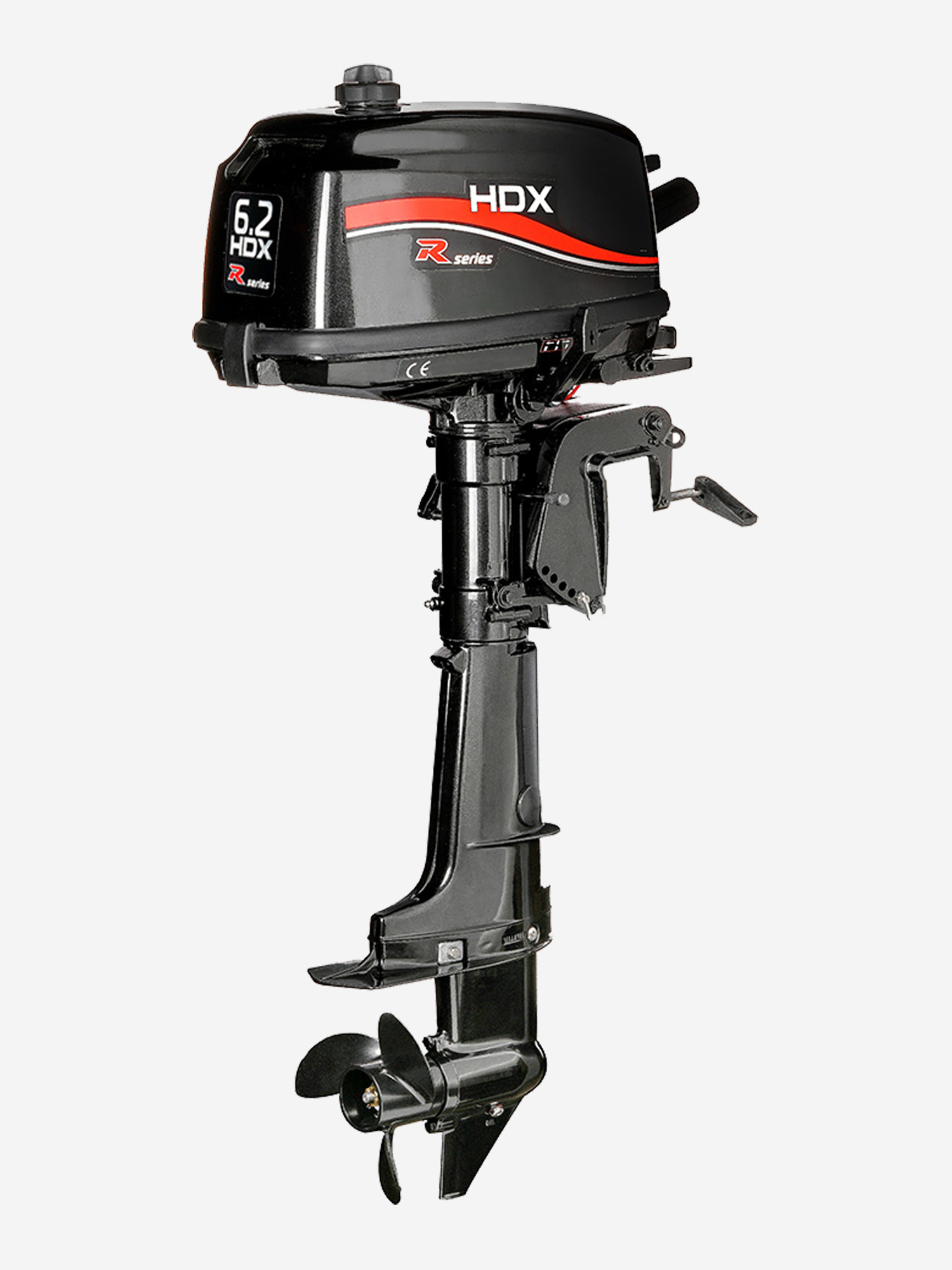

Лодочный мотор 2-х тактный HDX Rapid series T 6,2 BMS (с топливным баком 24л), Черный