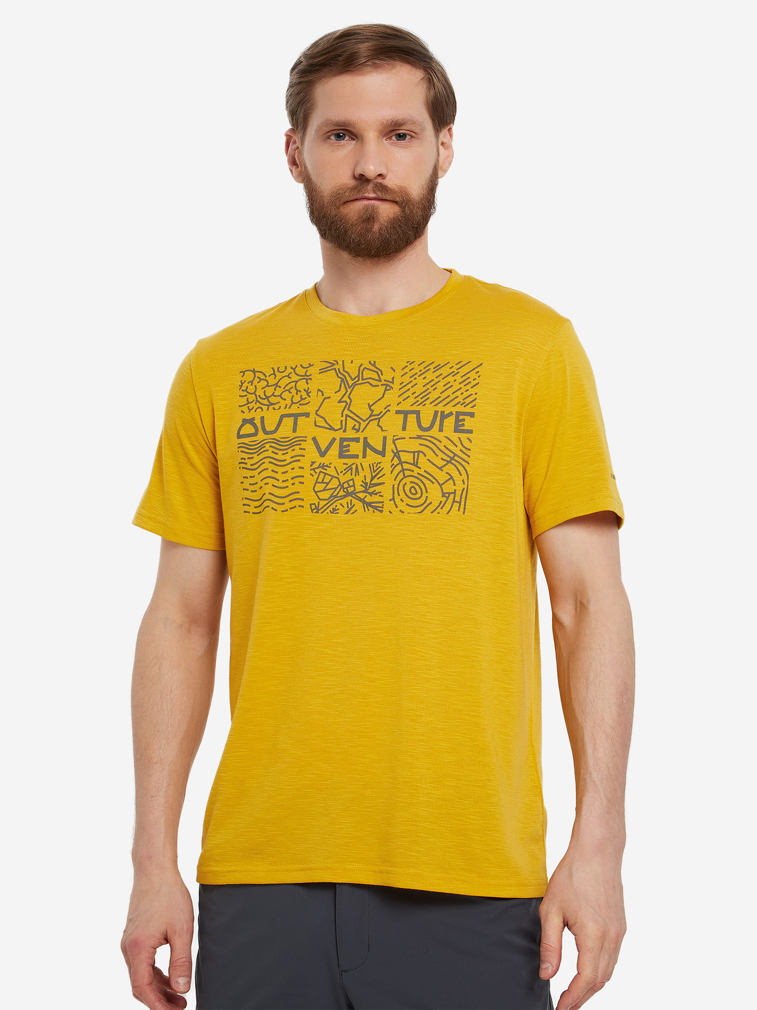 Футболка мужская Outventure, Желтый футболка мужская outventure желтый