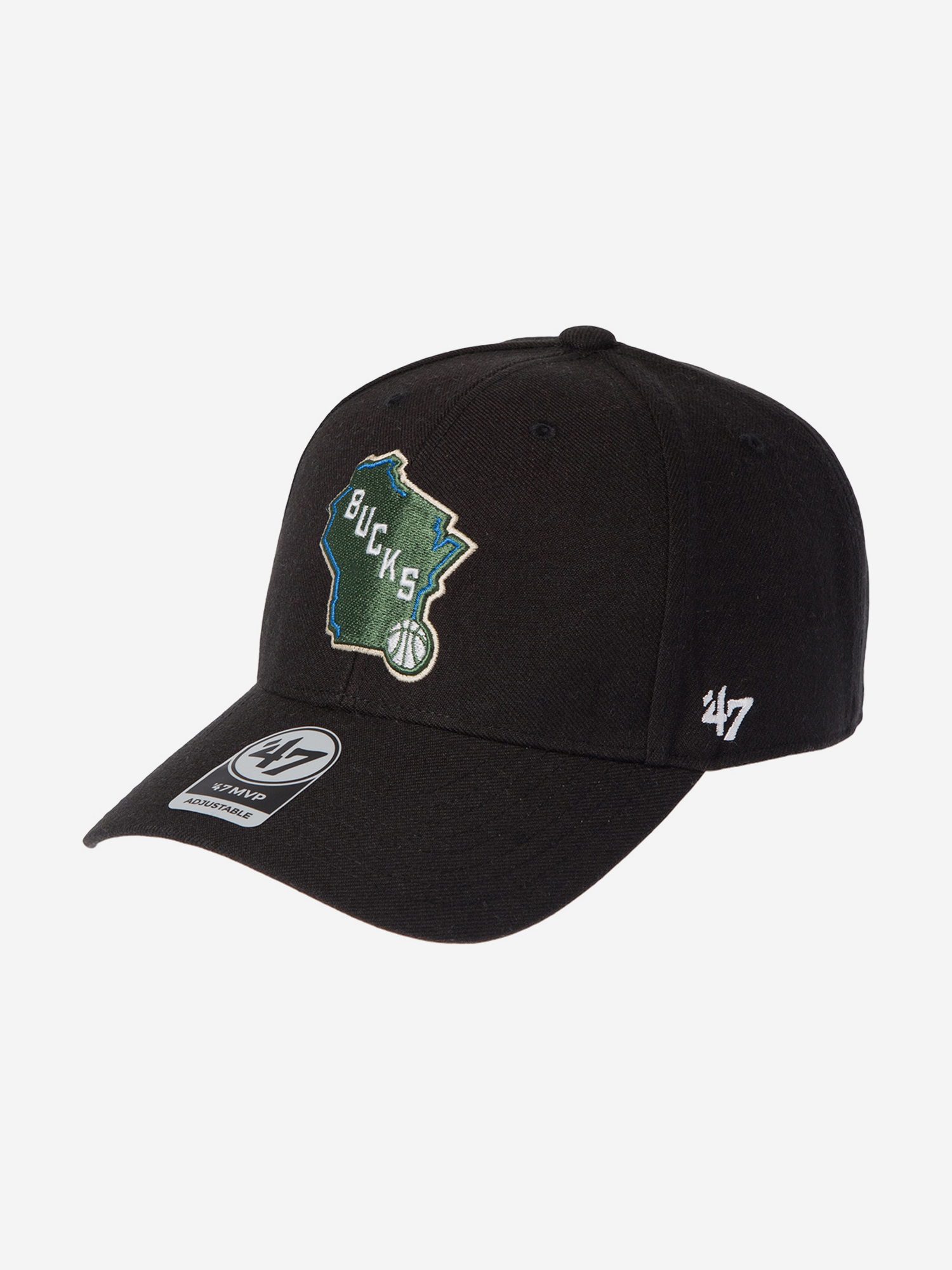 

Бейсболка 47 BRAND K-MVP13WBV-BKS Milwaukee Bucks NBA (черный), Черный