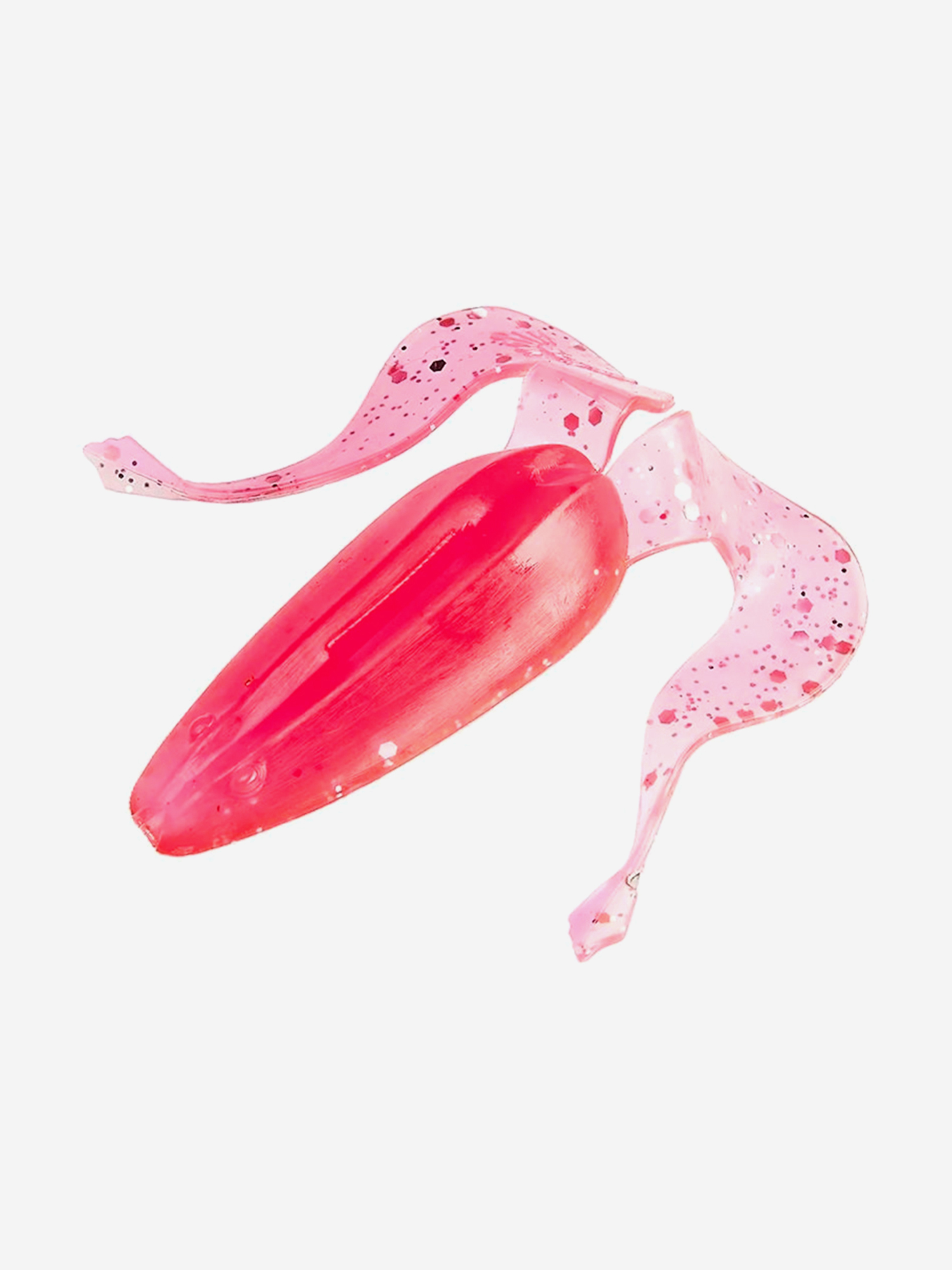 Изображение товара Мягкая приманка лягушка Helios Frog, 2,56" / 6,5 см, Silver Sparkles & Pink, 7 штук (HS-21-035), Розовый/серебристый