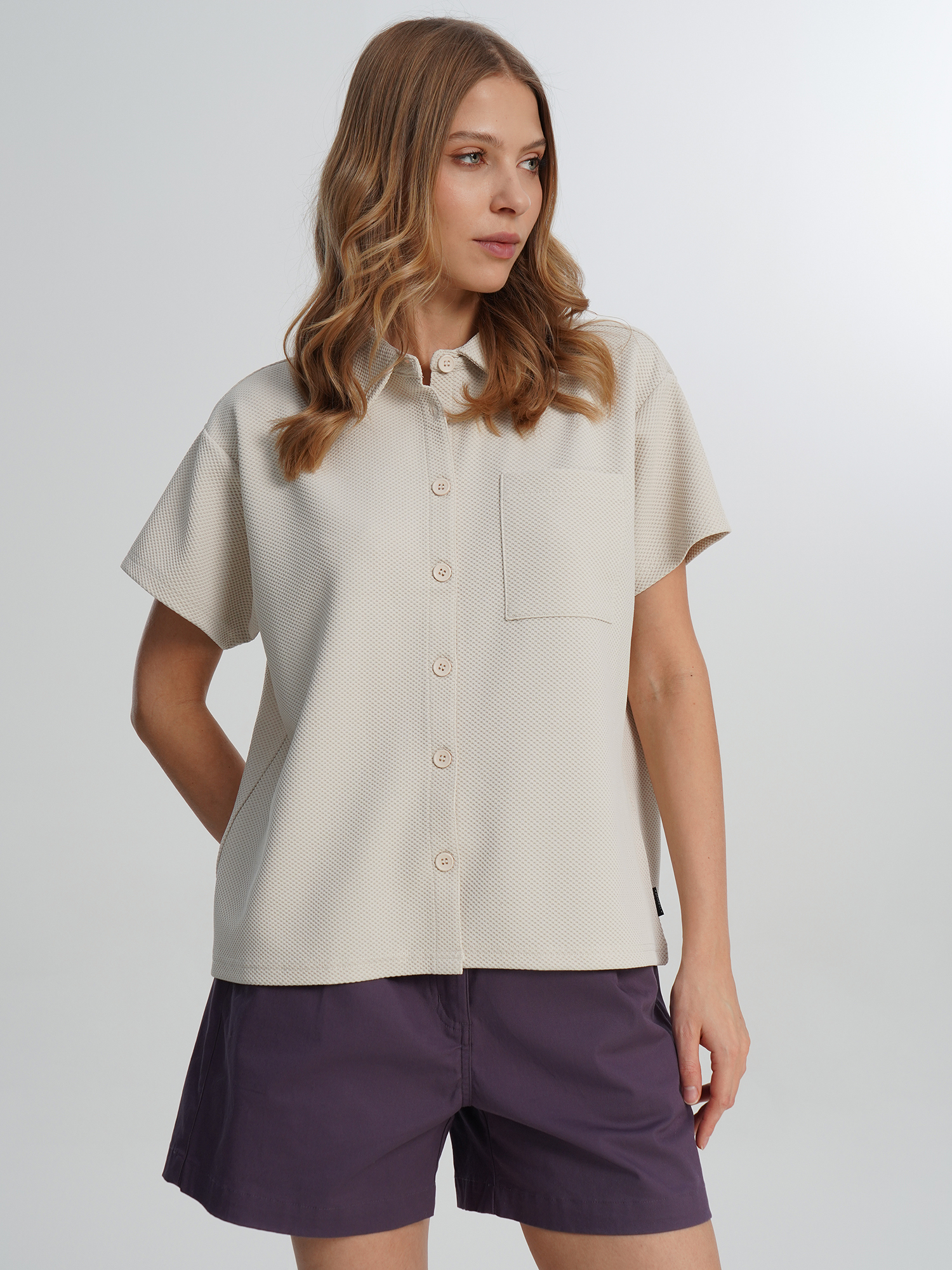 

Рубашка с коротким рукавом женская Protest, Бежевый