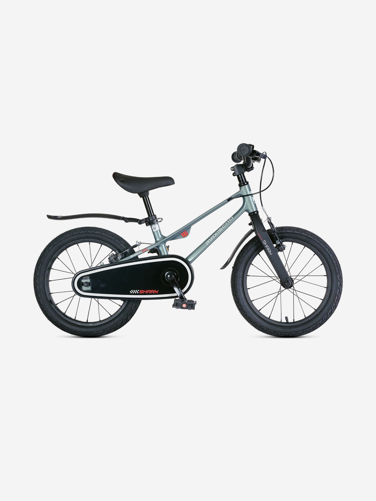 

Велосипед детский Maxiscoo, SHARK sport 16'', графит, 2025, Черный