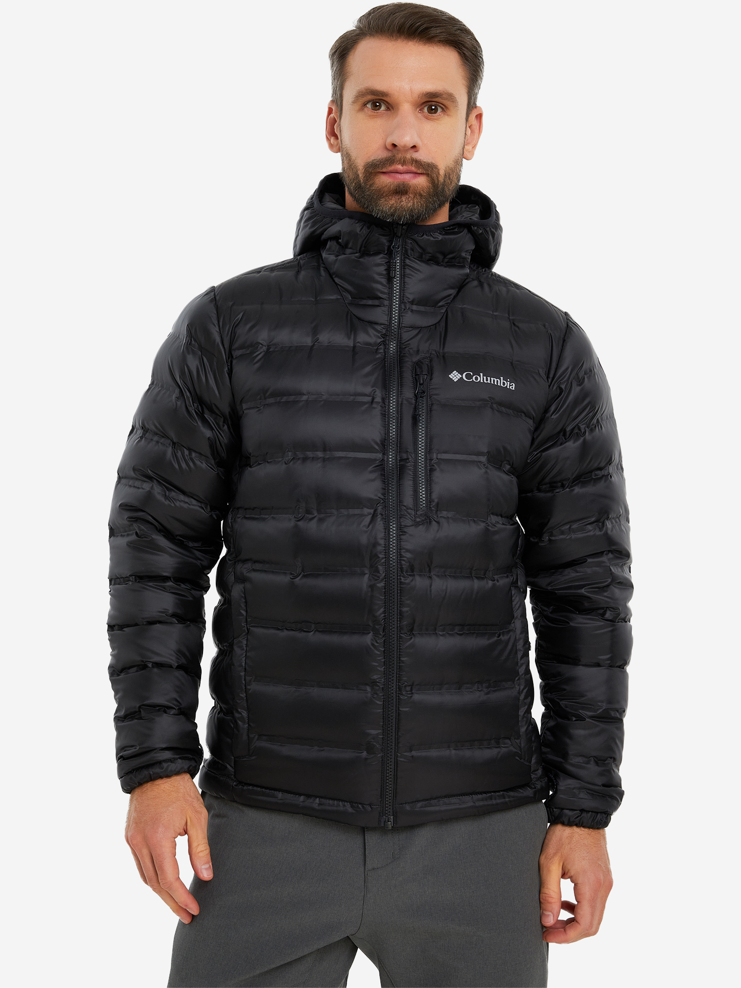 

Пуховик мужской Columbia Pebble Peak Down Hooded Jacket, Черный