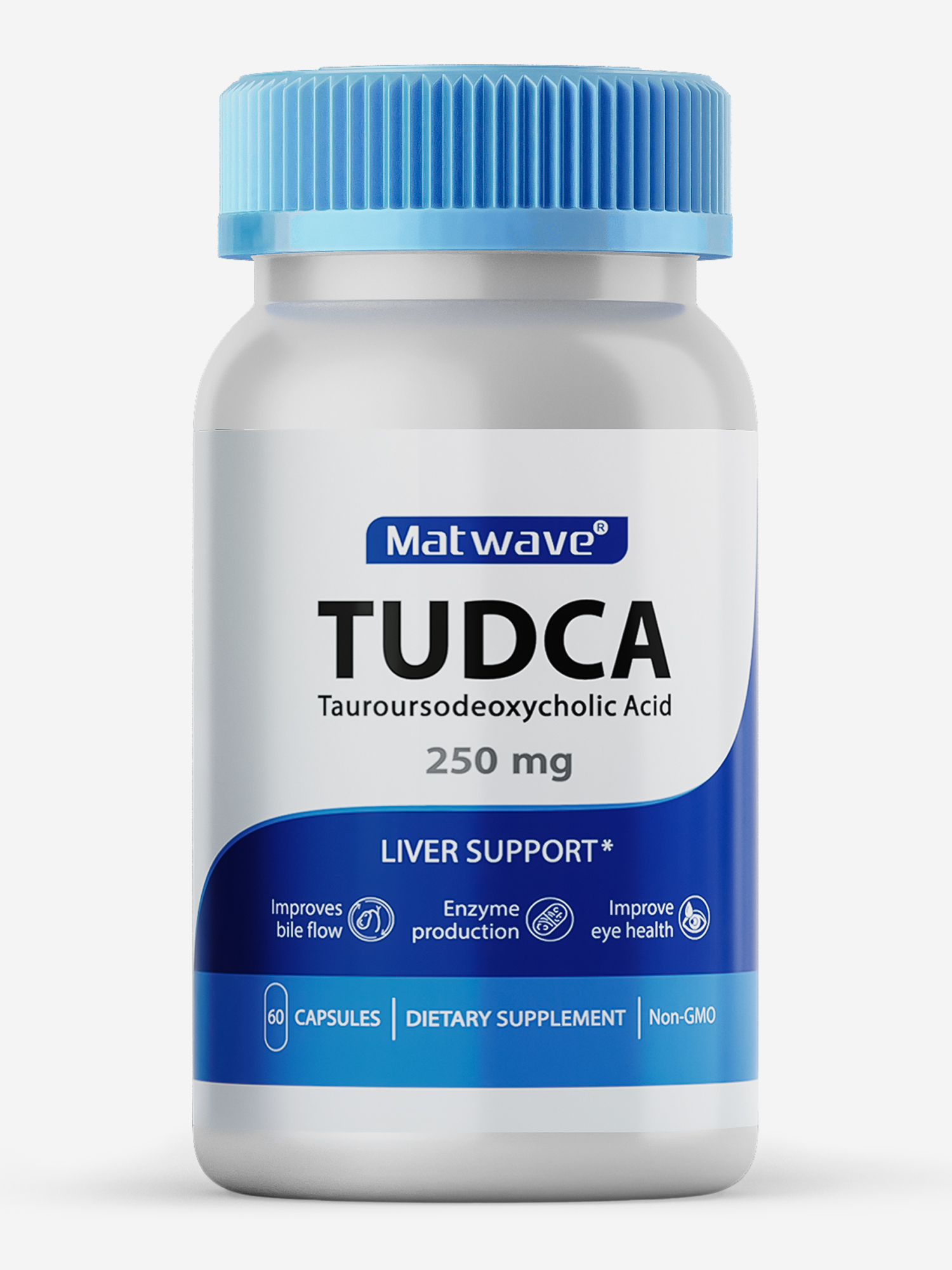 Изображение товара TUDCA Тудка (тауроурсодезоксихолевая кислота) Matwave, 250 мг, 60 капсул
