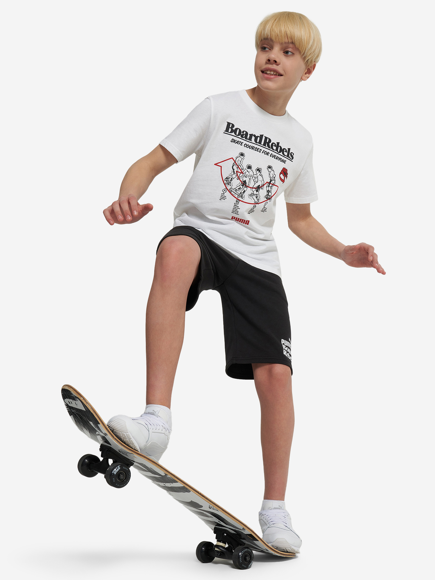 Футболка для мальчиков PUMA Mid90 S Graphic, Белый 4