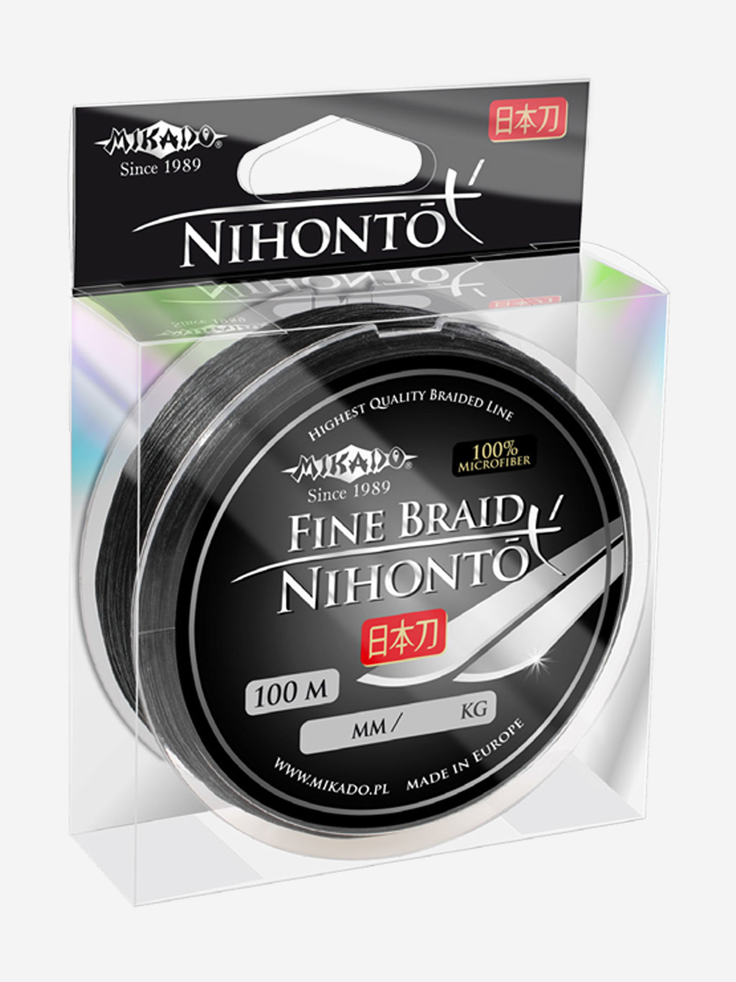 

Плетеный шнур Mikado NIHONTO FINE BRAID 0,30 black (100 м) - 29,60 кг., Черный