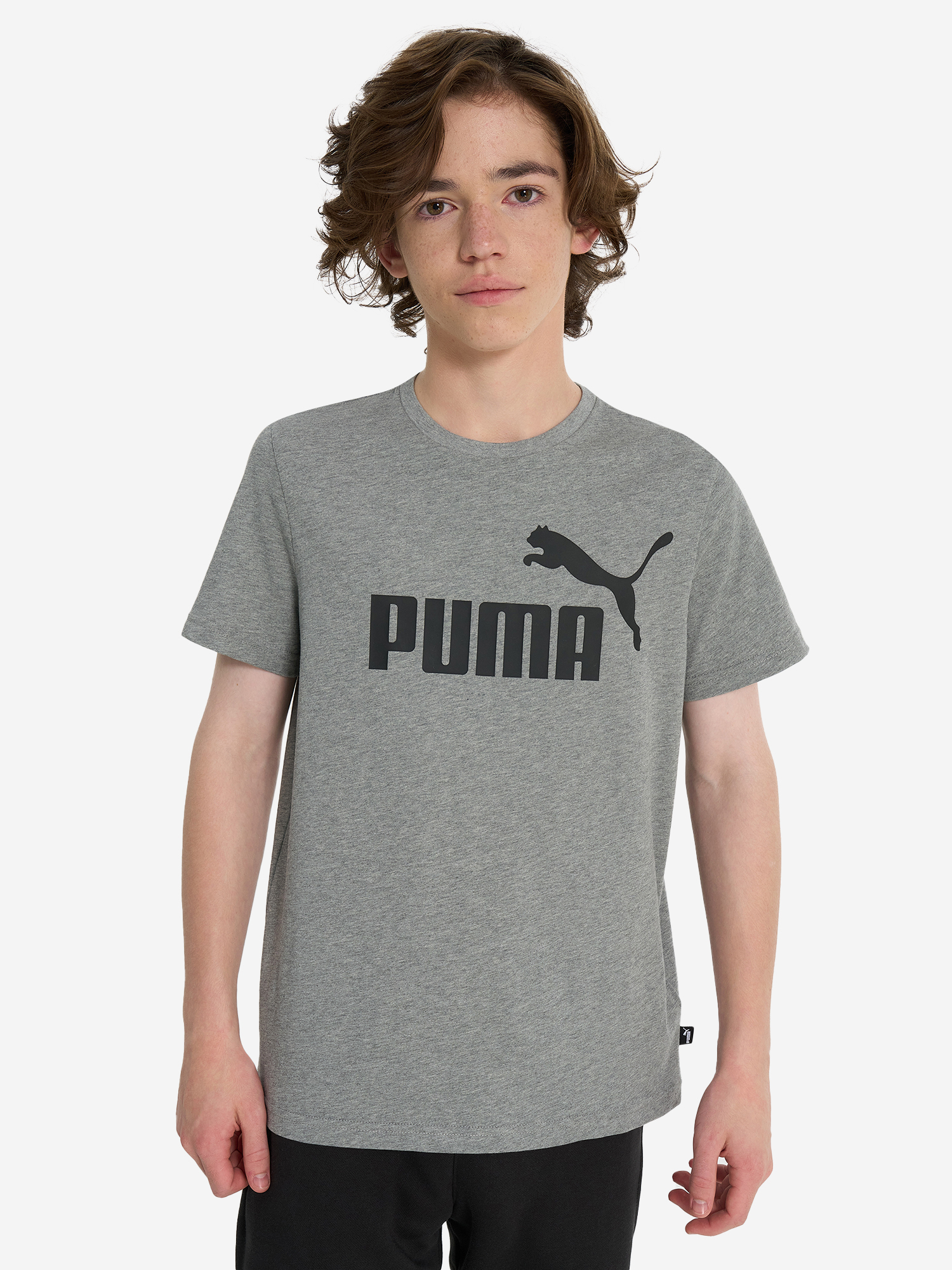 фото Футболка для мальчиков puma ess logo, серый