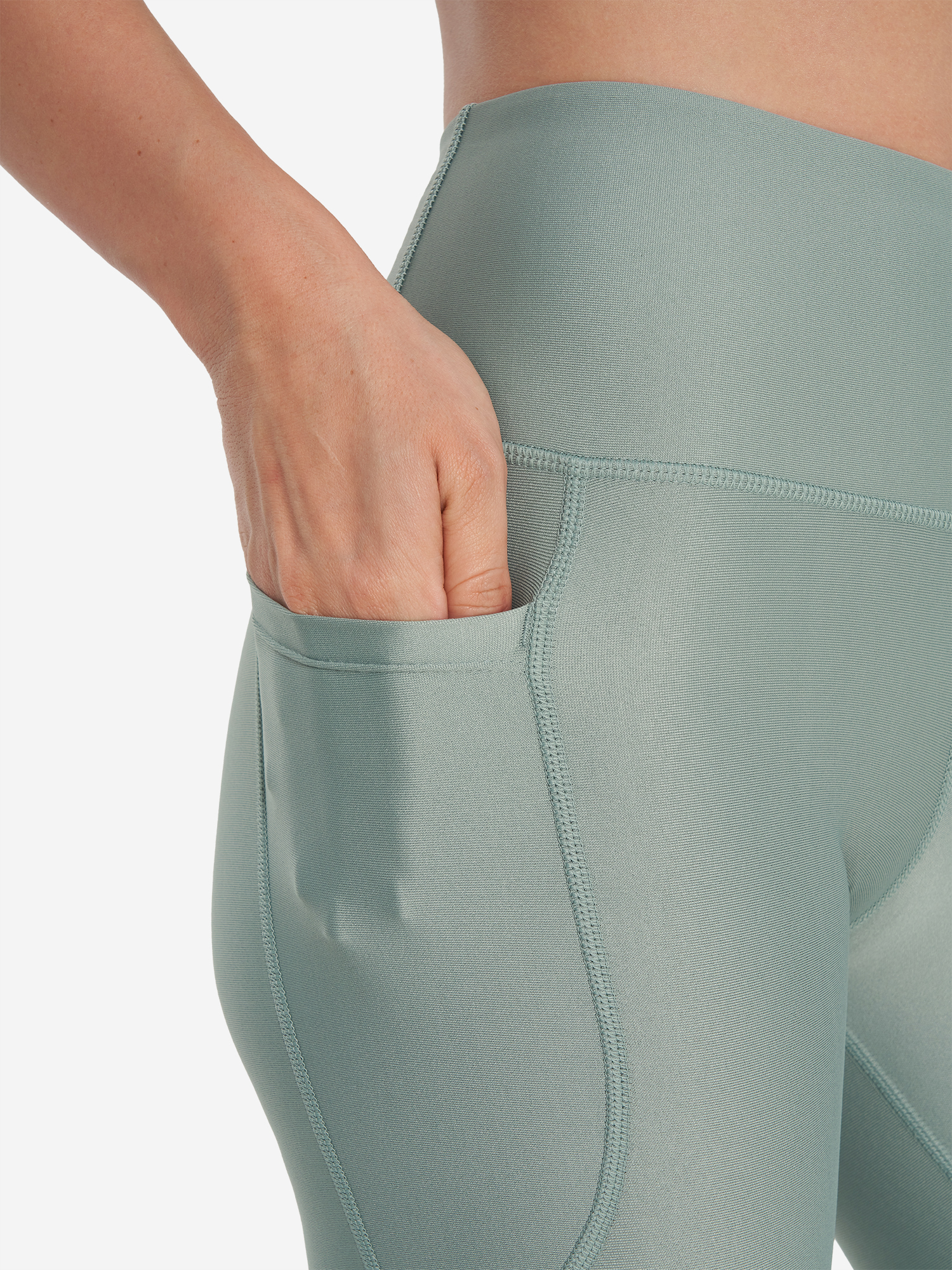 фото Легинсы женские under armour tech hirise, зеленый