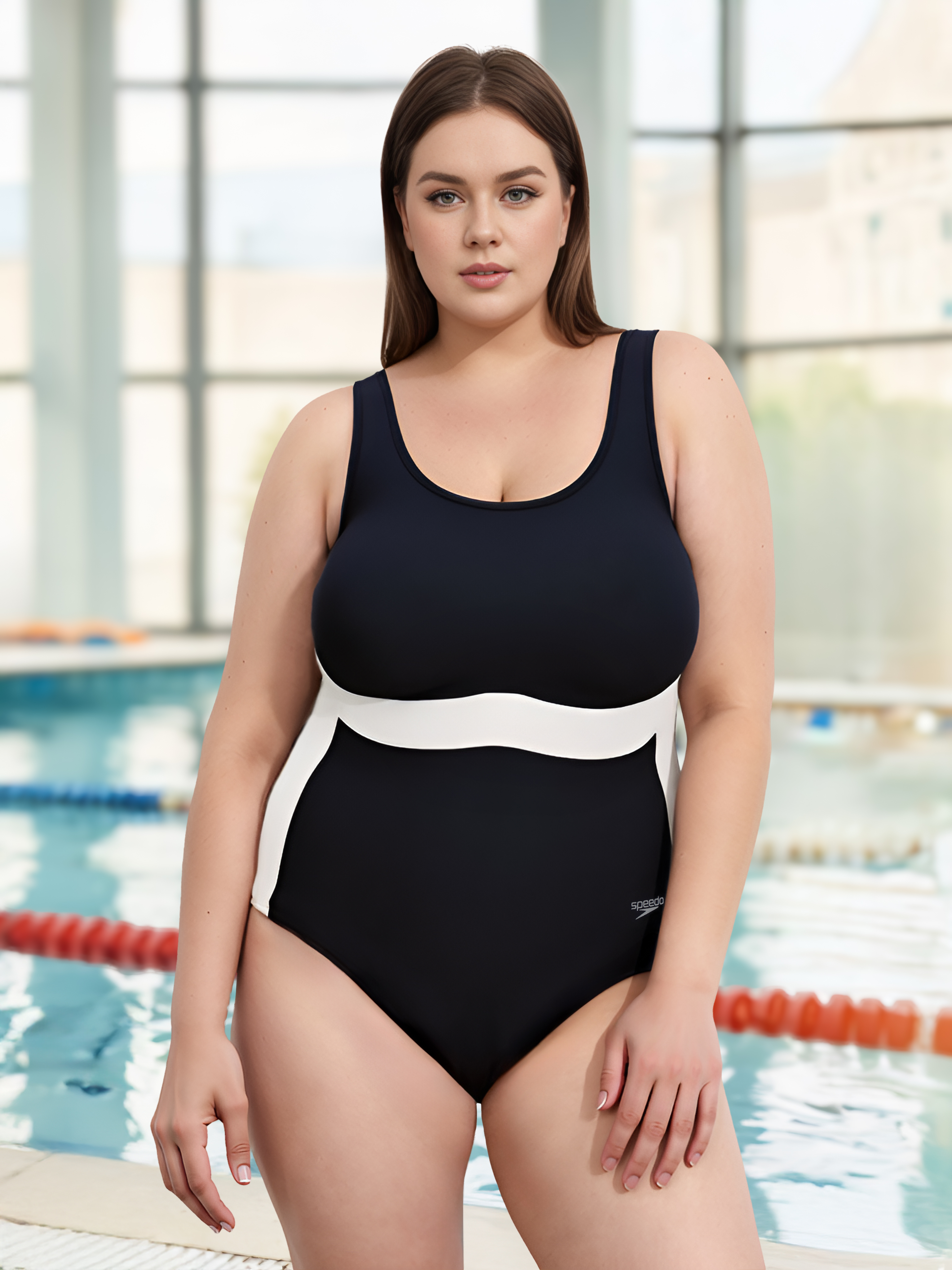 

Купальник слитный женский Speedo Shaping Staropal, Синий