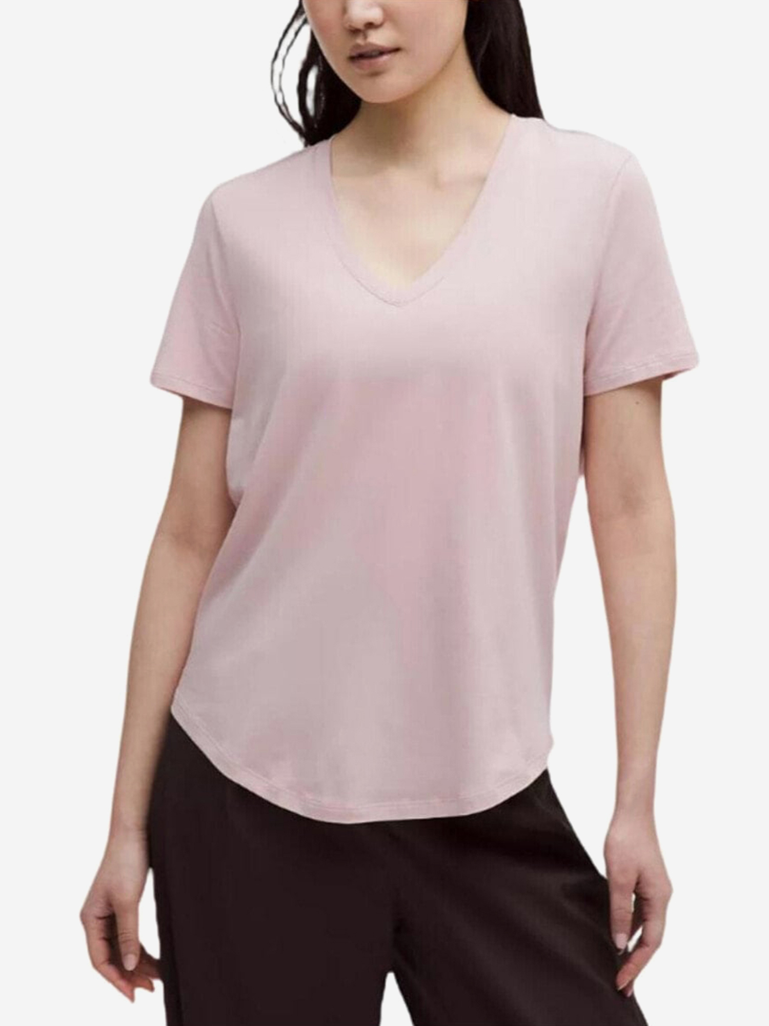 Изображение товара Женская спортивная футболка Lululemon розовая для активного отдыха