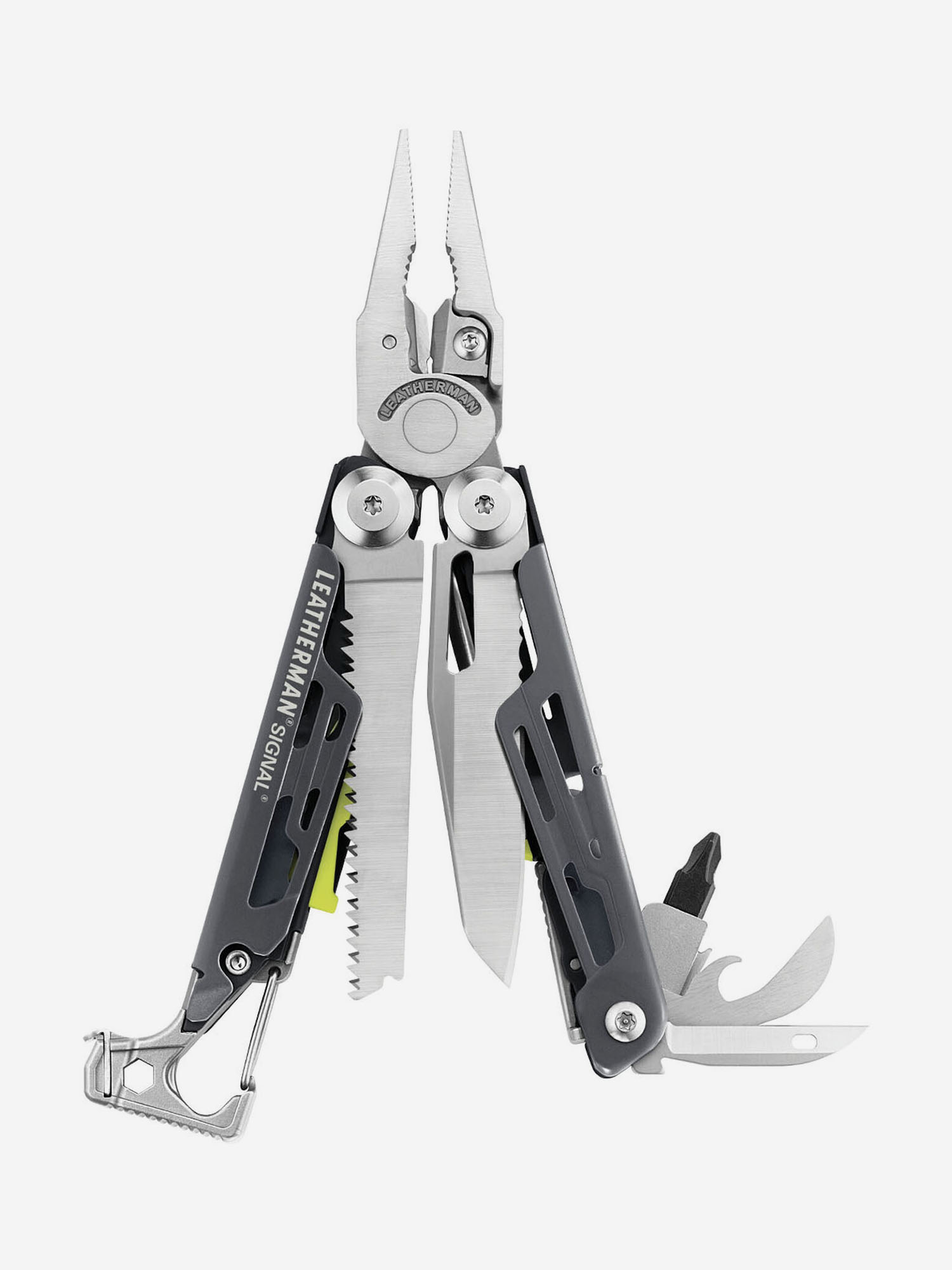 

Мультиинструмент складной Leatherman Signal, 19 функций, чехол, Серый