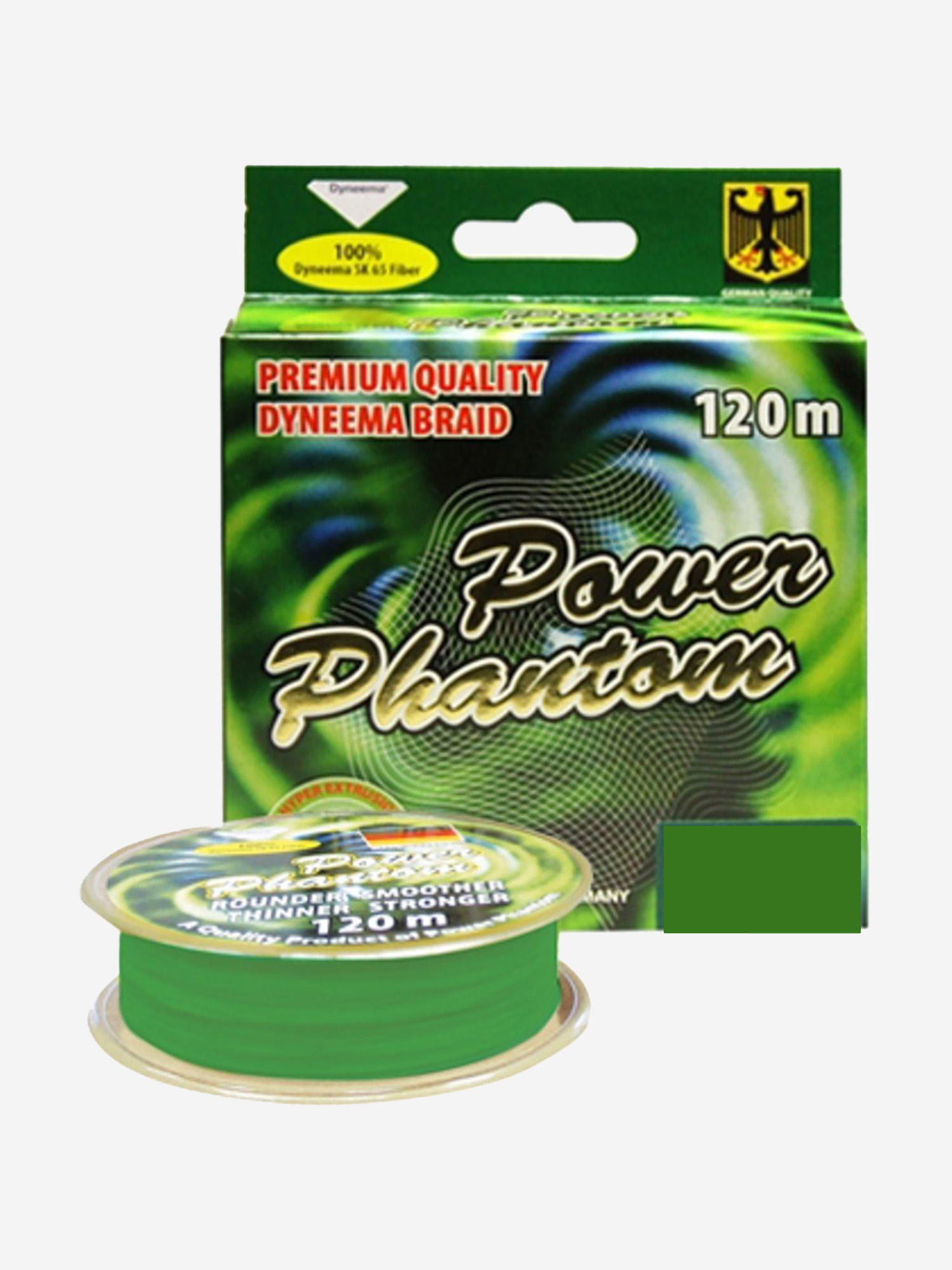 

Шнур для рыбалки Power Phantom 4x, 120м, зеленый, 0,40мм, 46,1кг, Зеленый