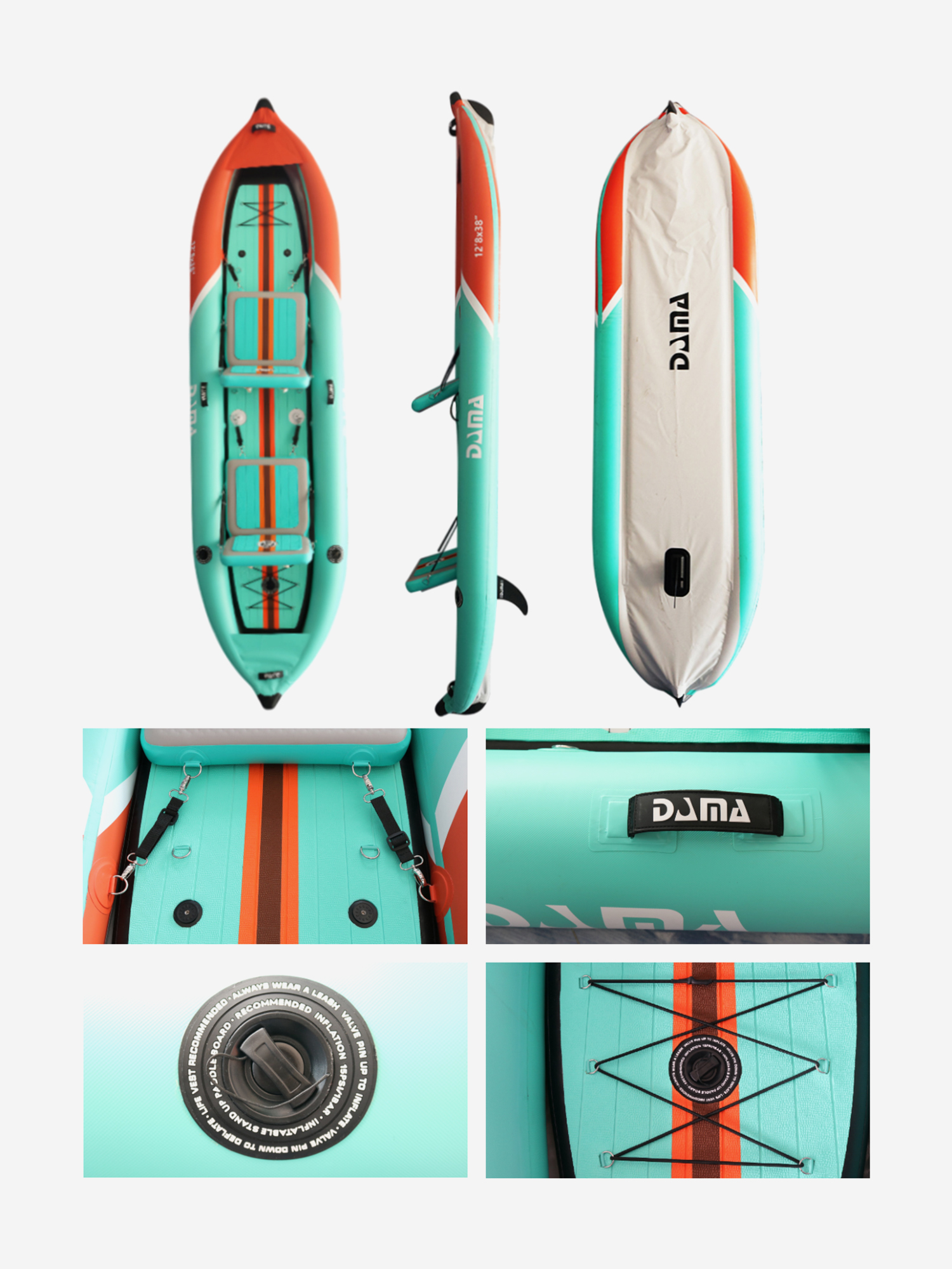 

Каяк DAMA DF-KAYAK 02 надувной двухместный, Мультицвет