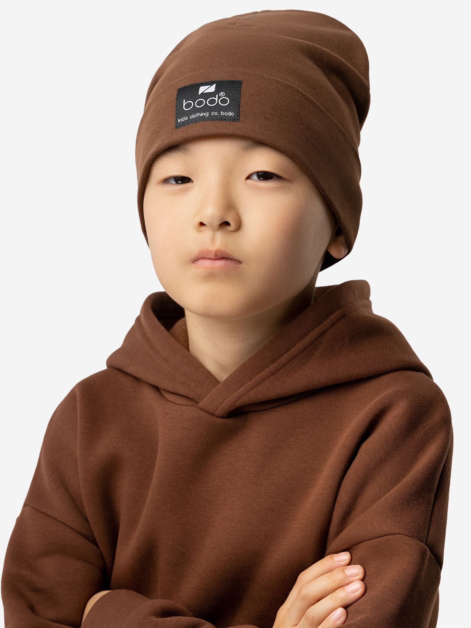 Шапка для мальчика bodo, Коричневый костюм оверсайз детский bodo коричневый