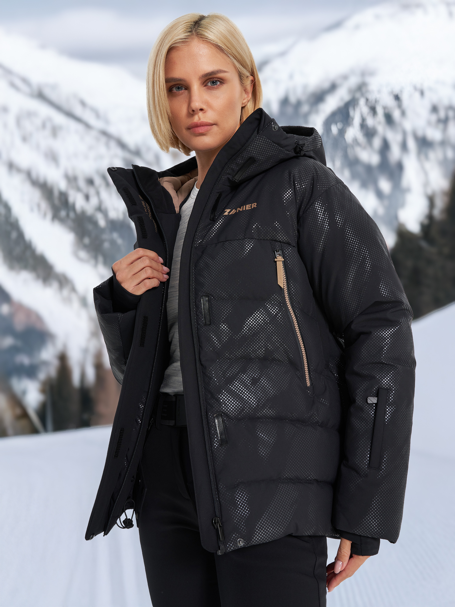 

Пуховик женский Zanier, Черный