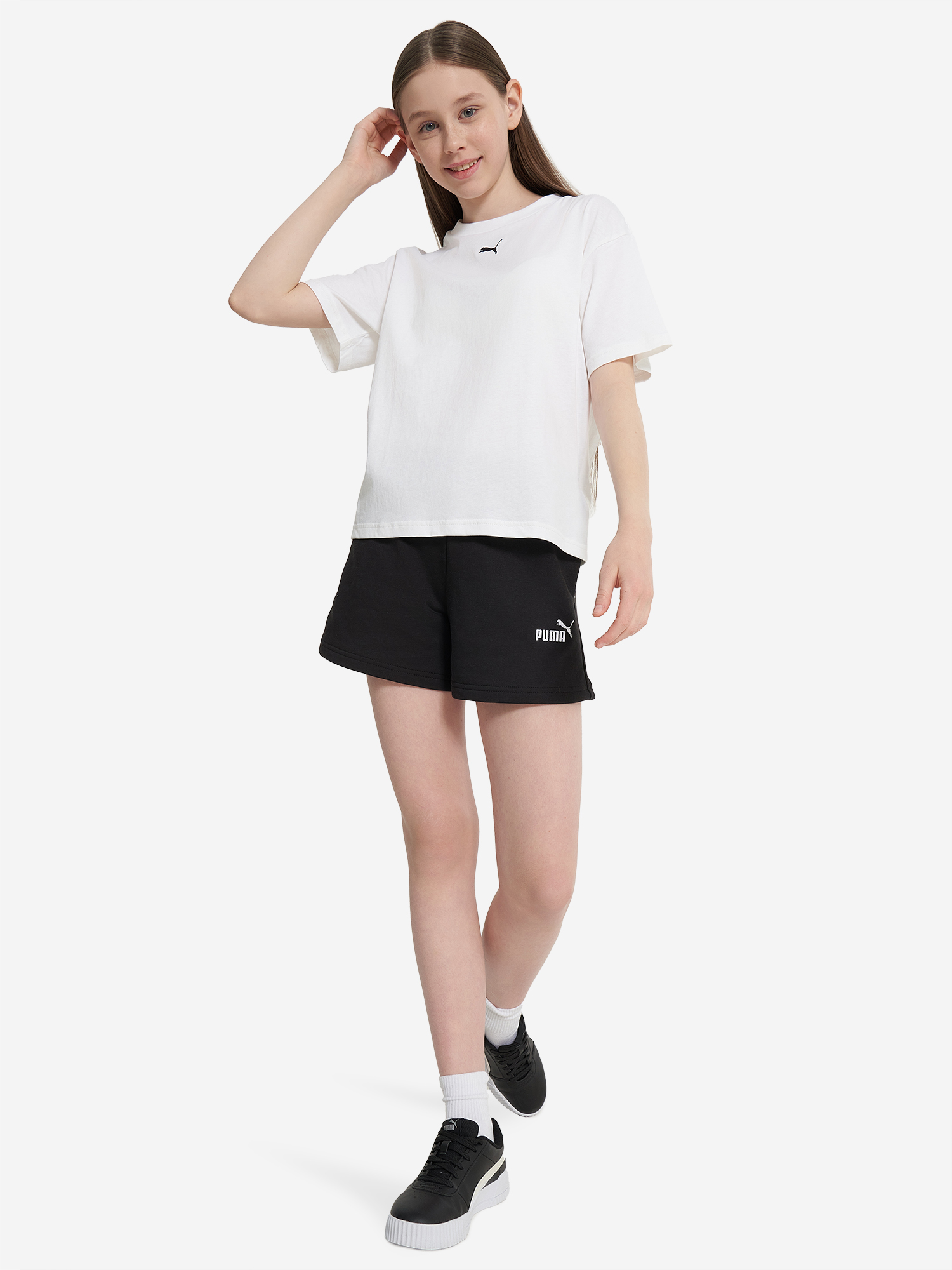 Футболка для девочек PUMA Boxy, Белый 4