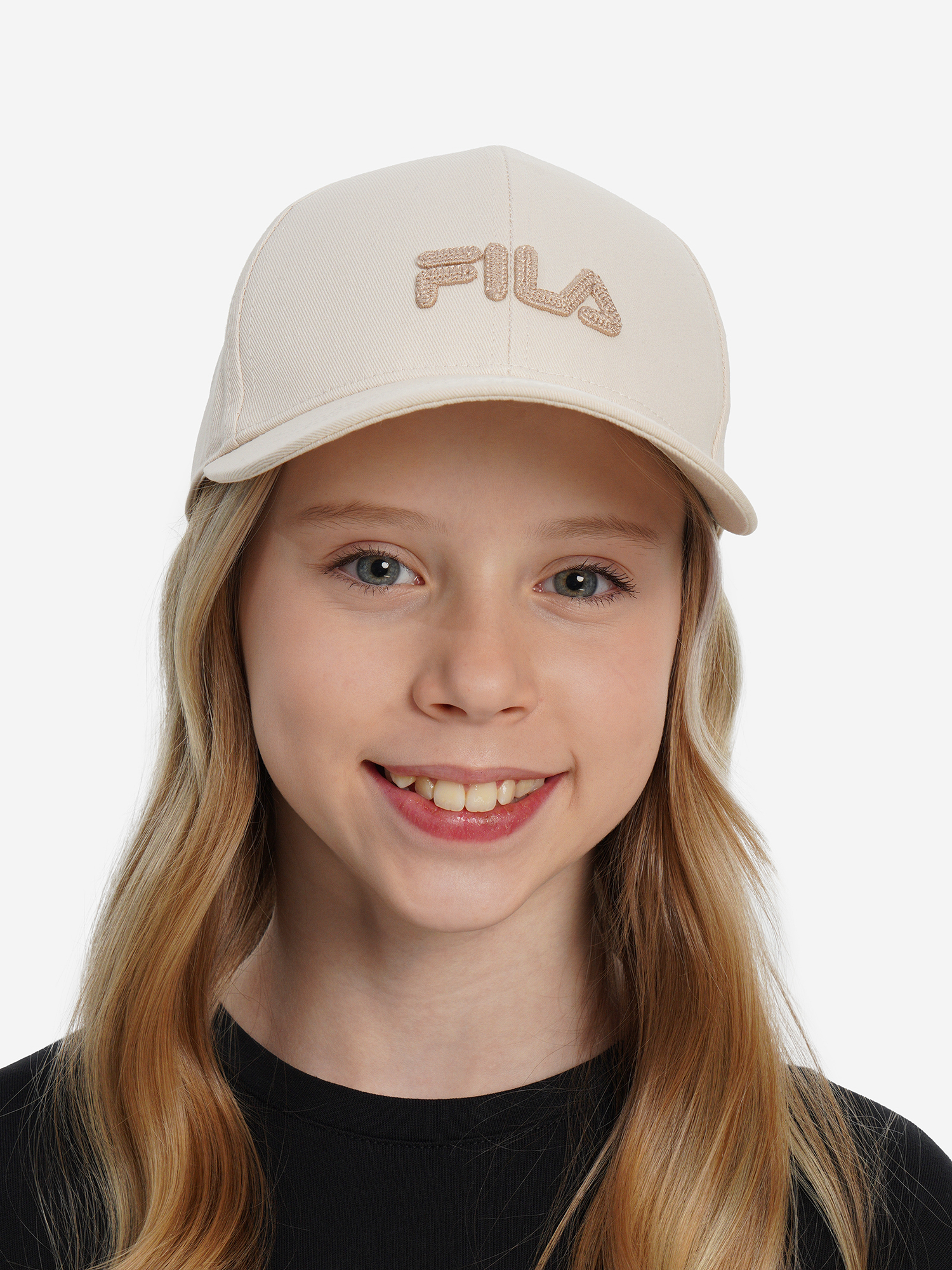 Изображение товара Бейсболка для девочек FILA летняя из хлопка с изогнутым козырьком