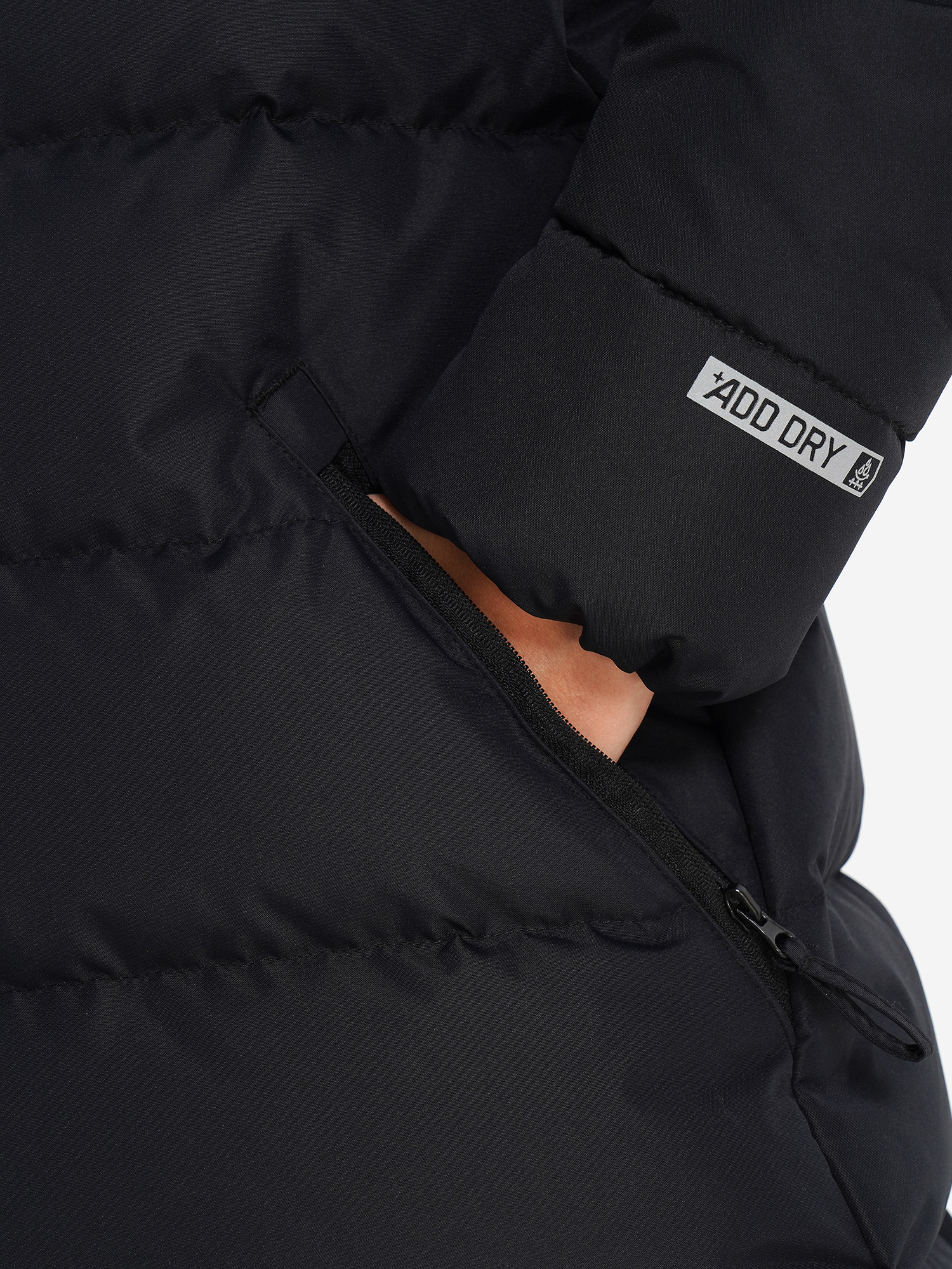 фото Пуховик для девочек outventure, черный