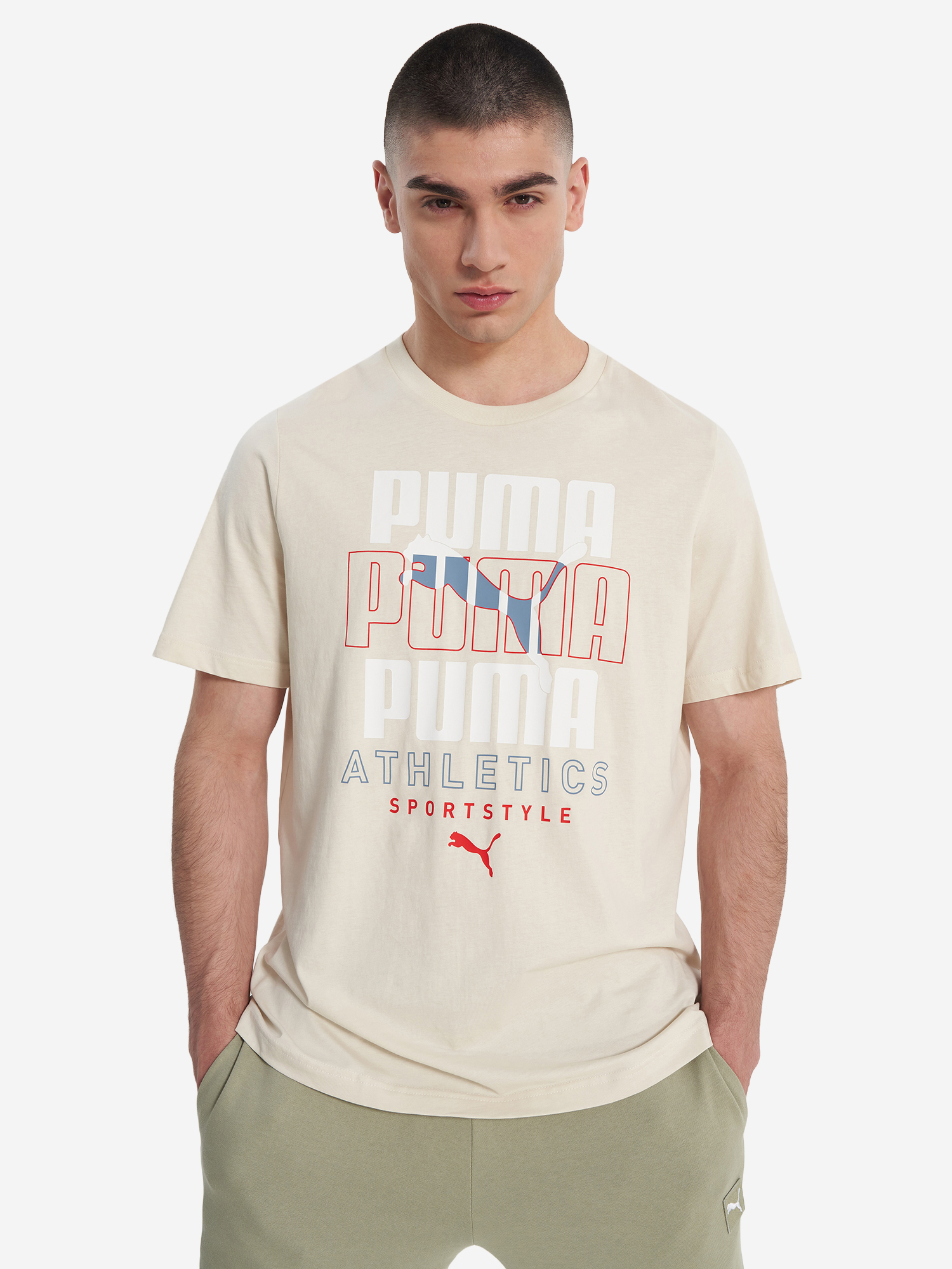 

Футболка мужская PUMA Graphic, Бежевый
