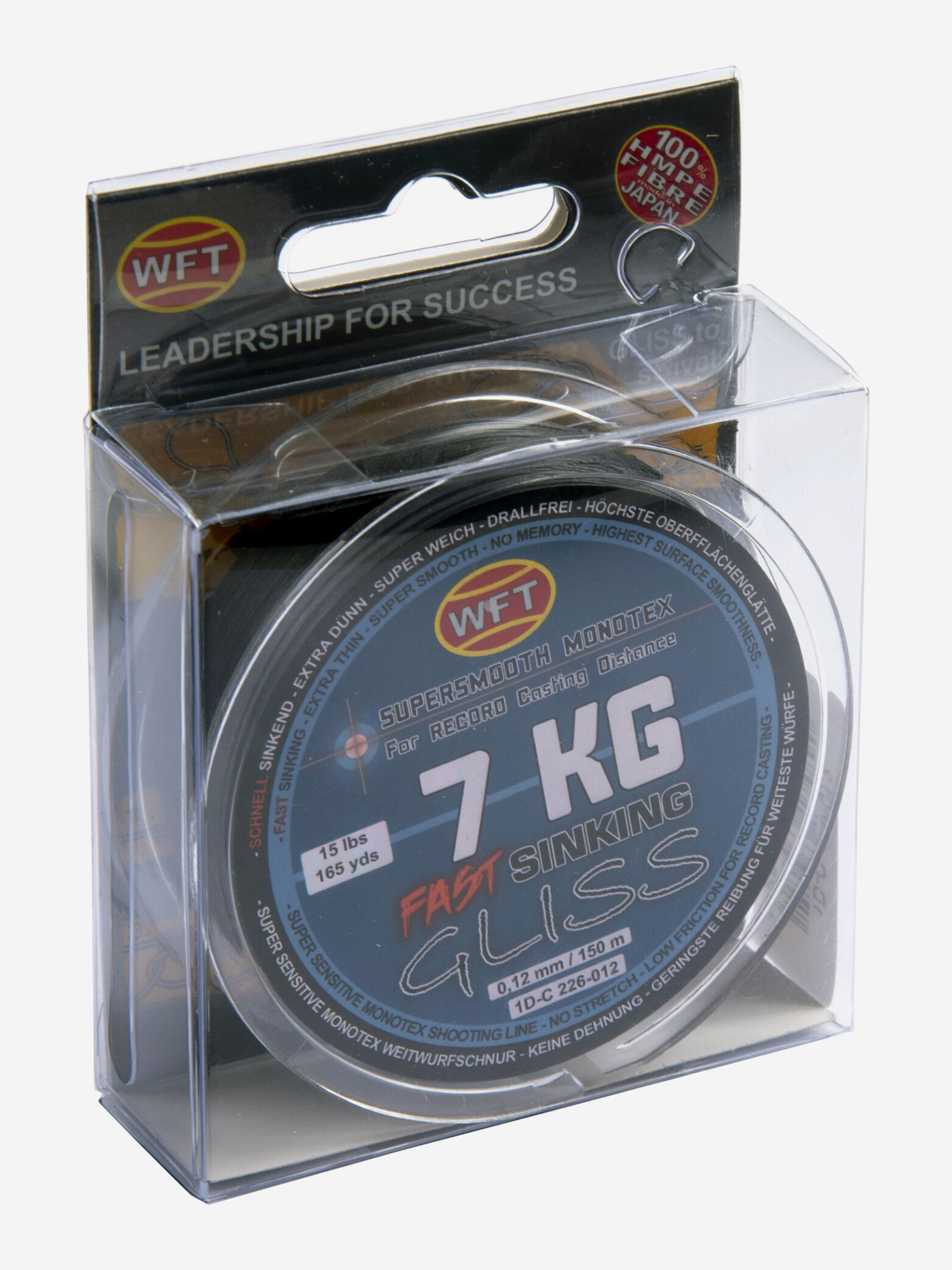 

Шнур плетеный WFT KG GLISS SINKING черный 150/012, Черный