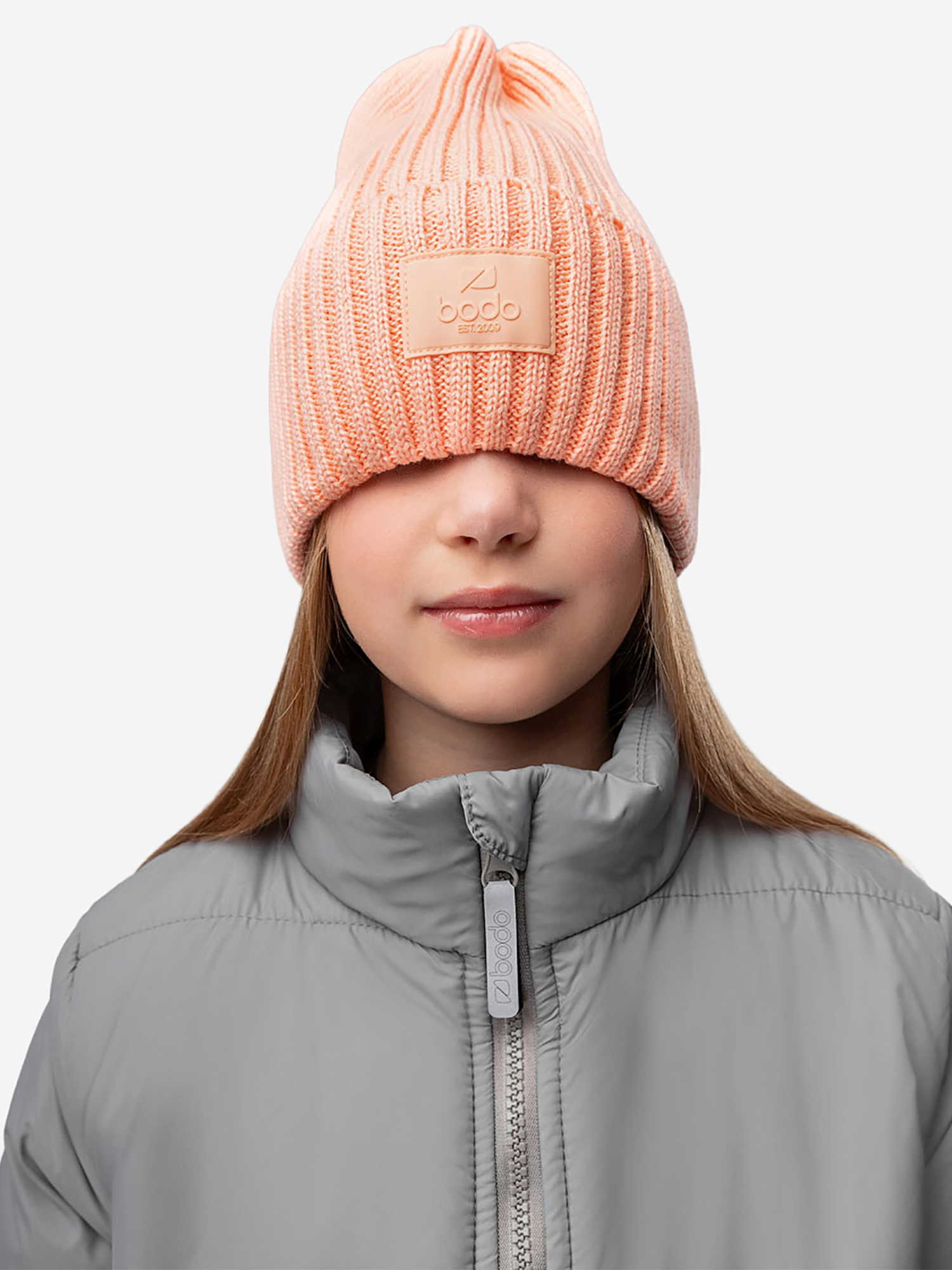 Изображение товара Вязаная шапка bodo, Персиковый