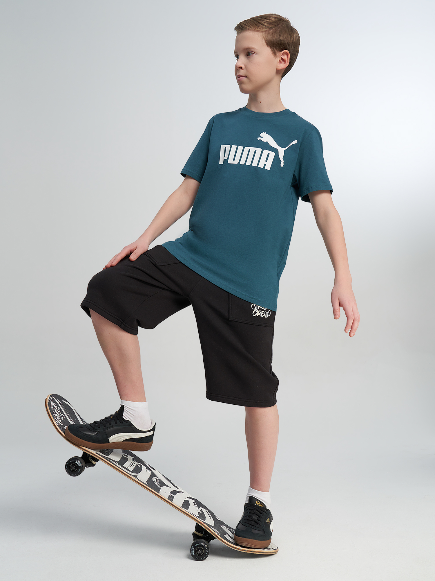 Футболка для мальчиков PUMA Ess No. 1 Logo, Зеленый 5