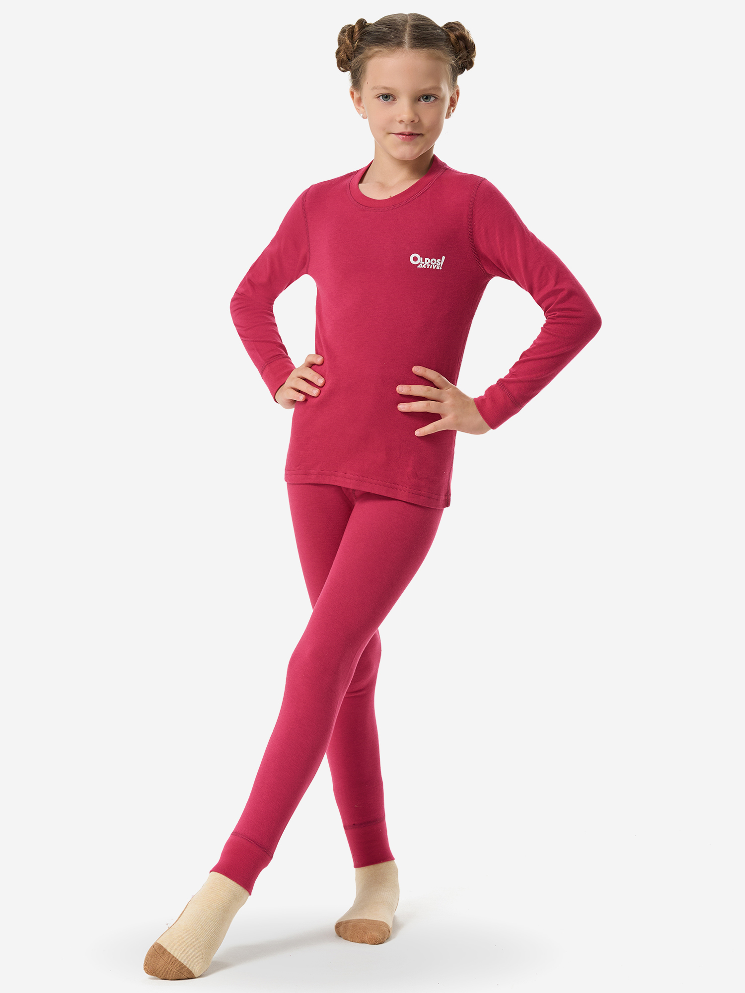 Комплект термобелья для девочек, красный, арт. 25152
