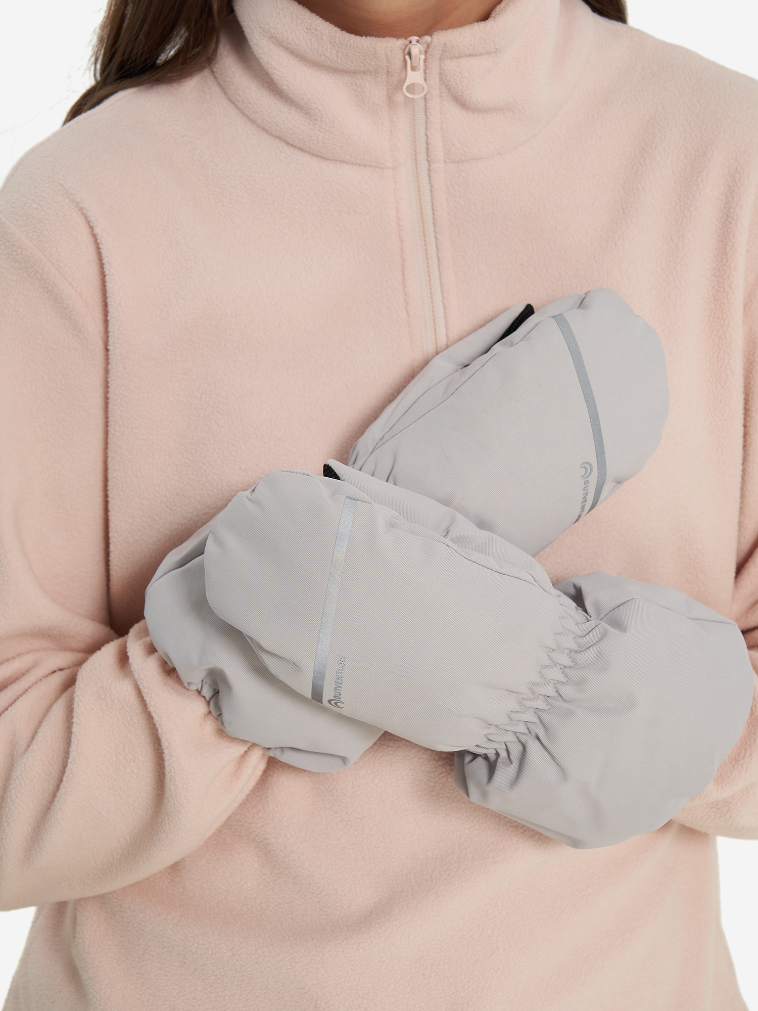 Изображение товара Варежки для девочек Outventure зимние утепленные с мембраной и светоотражающими деталями