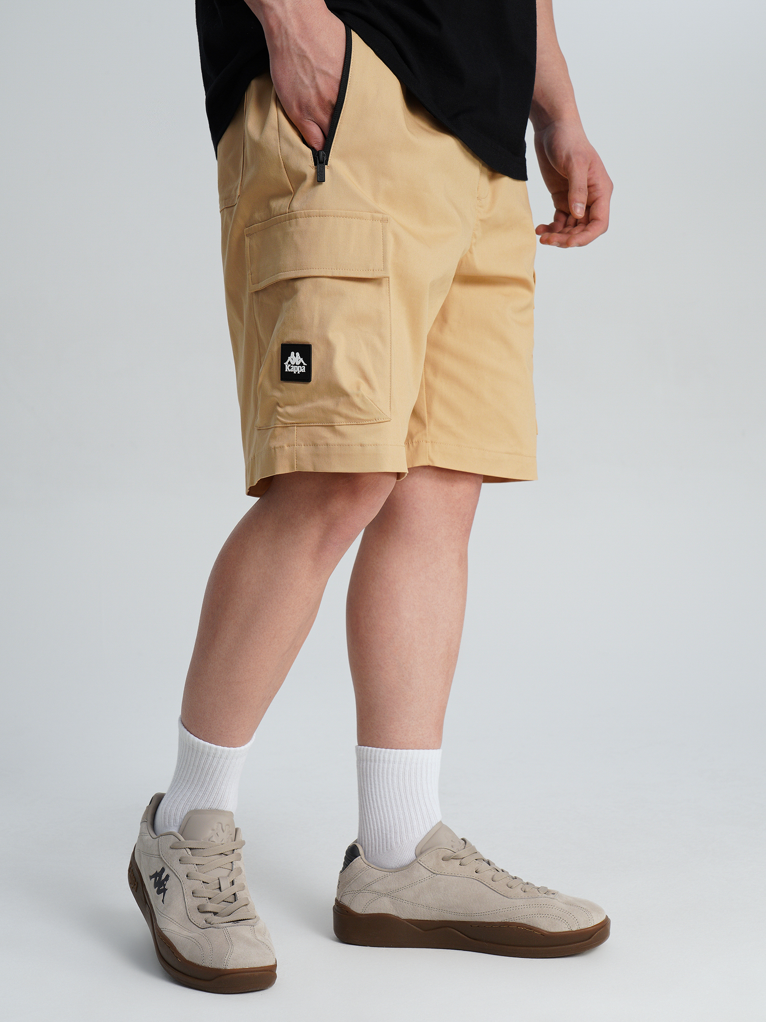 Изображение товара Шорты мужские Kappa, бежевые, свободного кроя