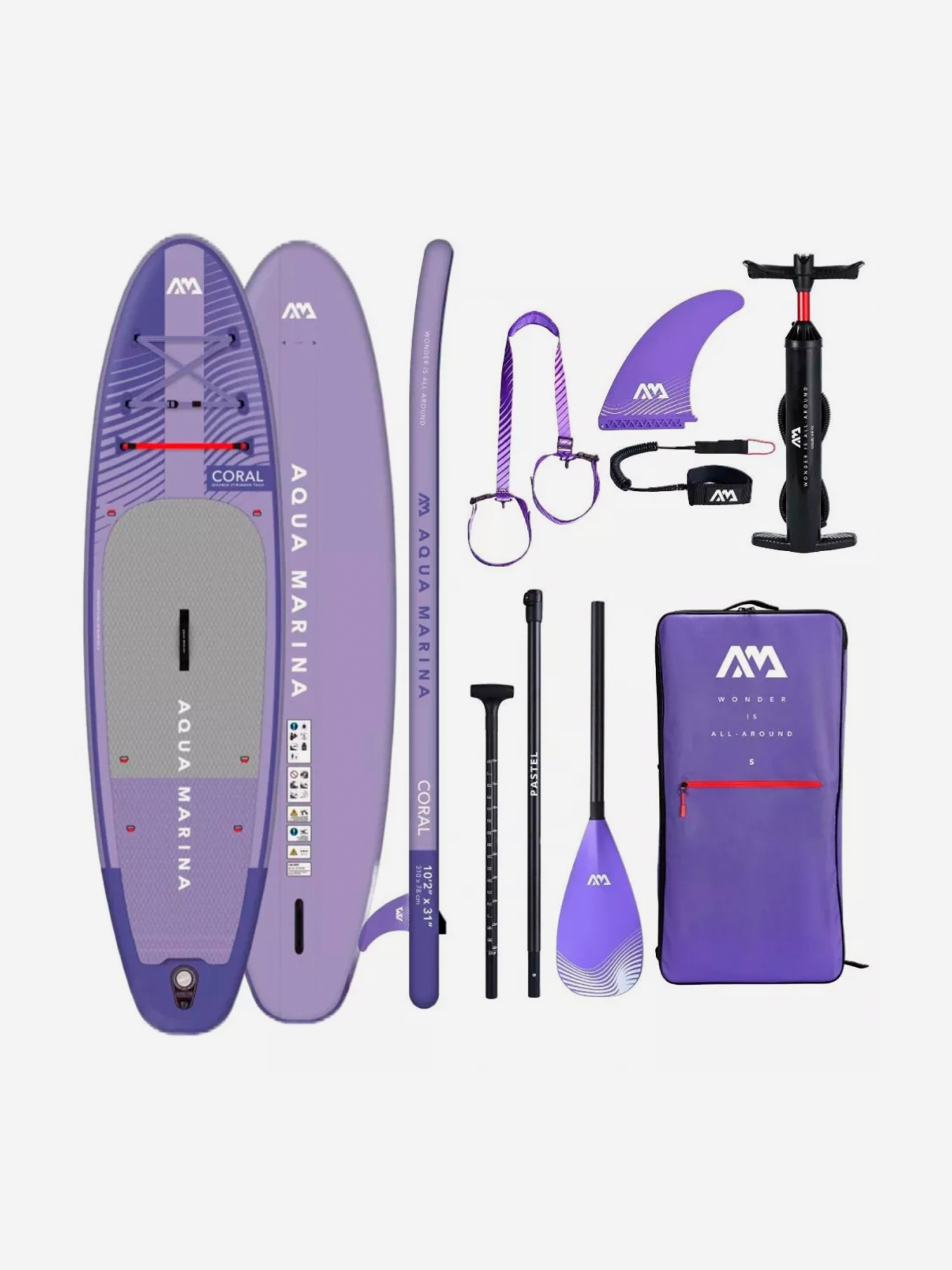 

Сапборд надувной Aqua Marina Coral Night Fade 10.2 2025,  см, Фиолетовый
