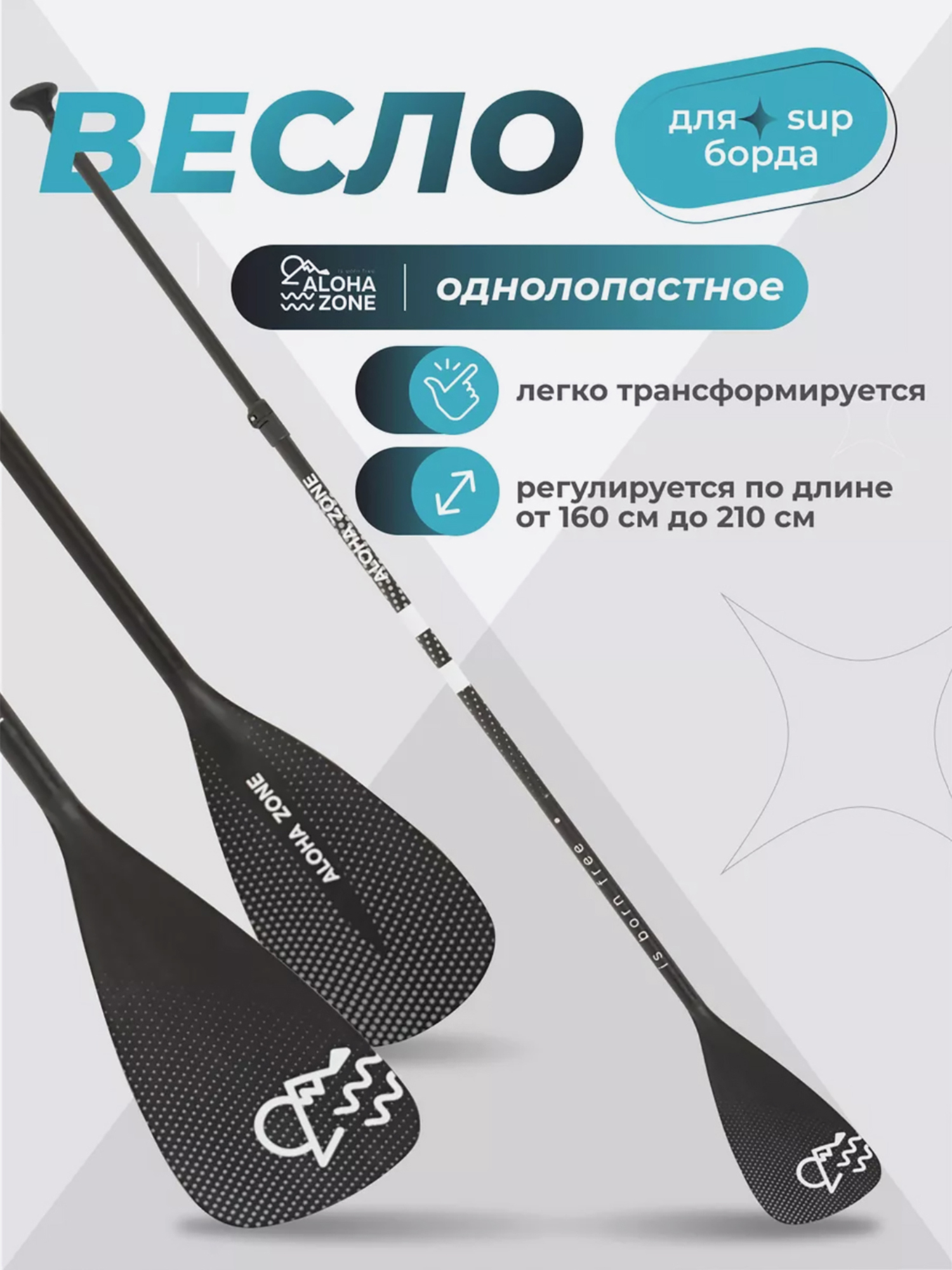 

Веслo Aloha Zone One Blade, Черный