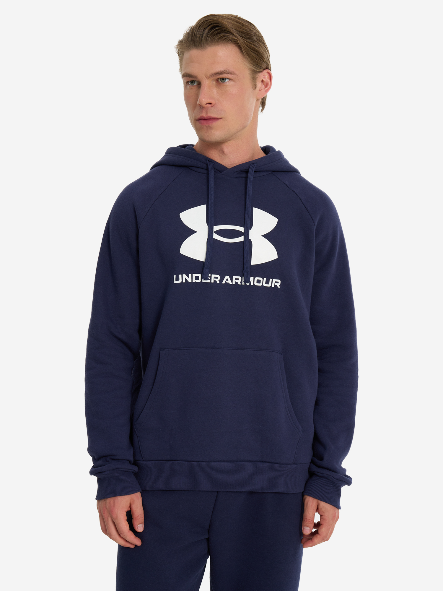 Джемпер флисовый мужской Under Armour Rival Fleece, Синий 1379758U0F-410, размер RUS 50-52 - фото 2