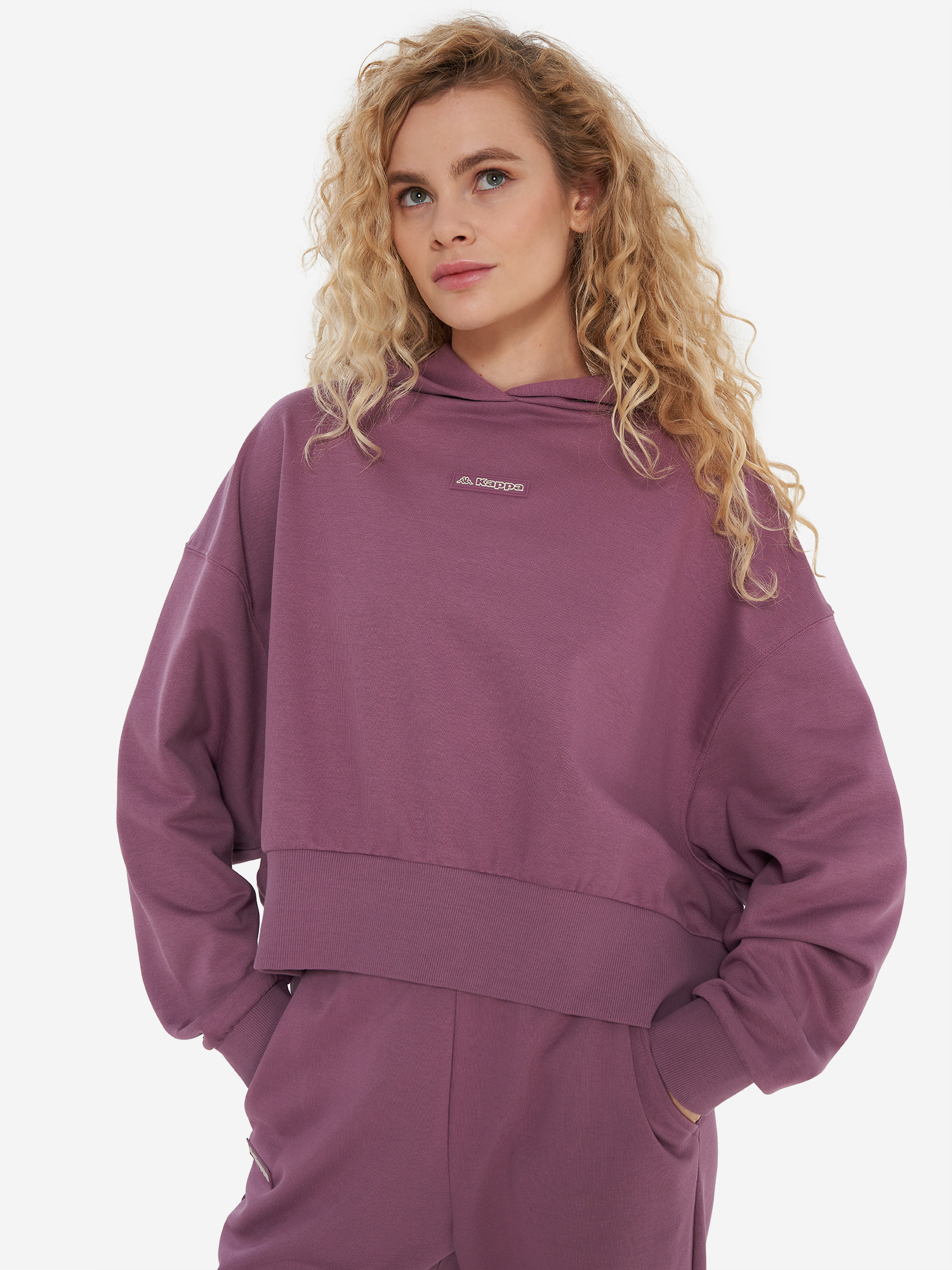 Худи женское оверсайз Kappa, фиолетовый, арт. 134312kap-x3