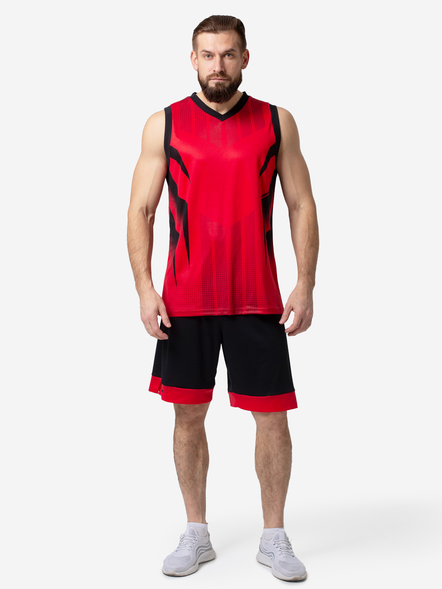 Изображение товара Баскетбольный комплект футболка с шортами CROSSSPORT Бфкм-010 красный