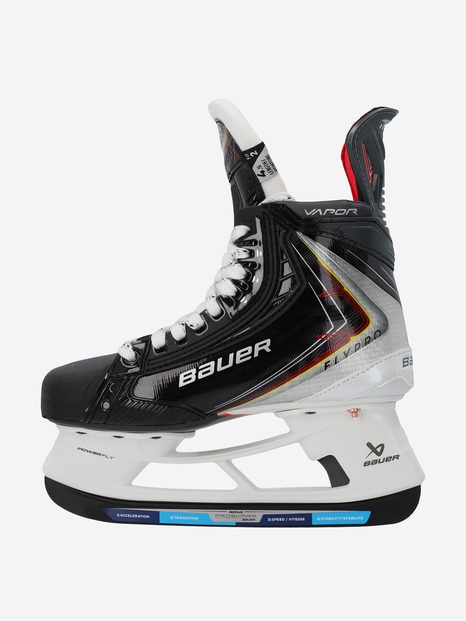 

Коньки хоккейные детские BAUER Vapor Flypro INT FIT2 (W/OUT RUNNER), Черный