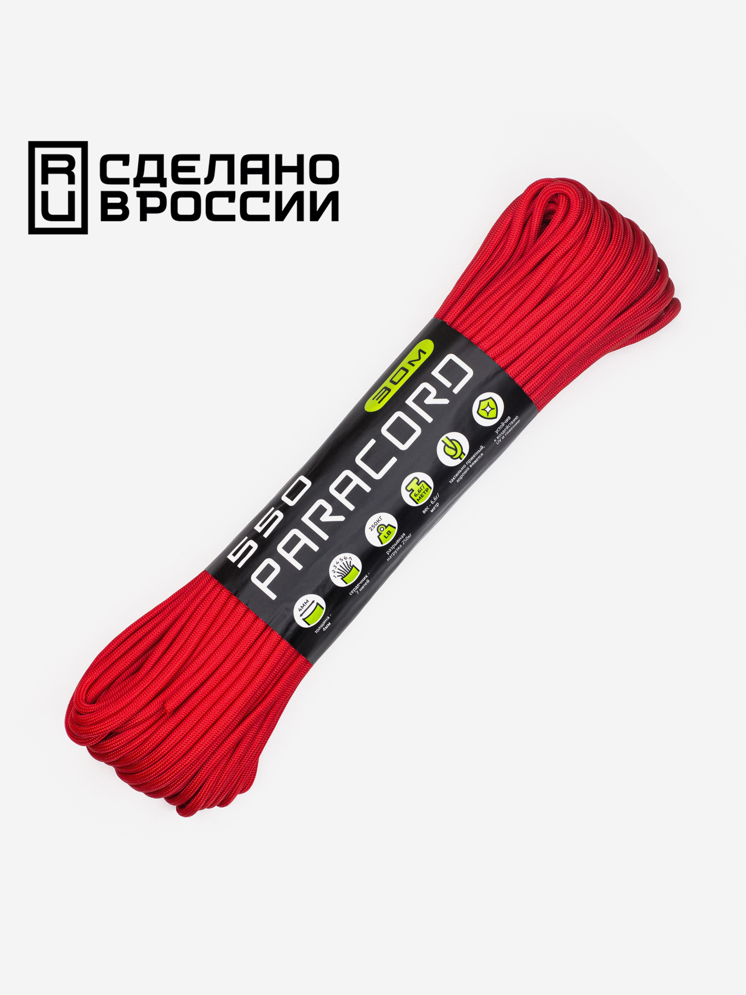 

Паракорд 550 CORD nylon 30м RUS (red), Красный