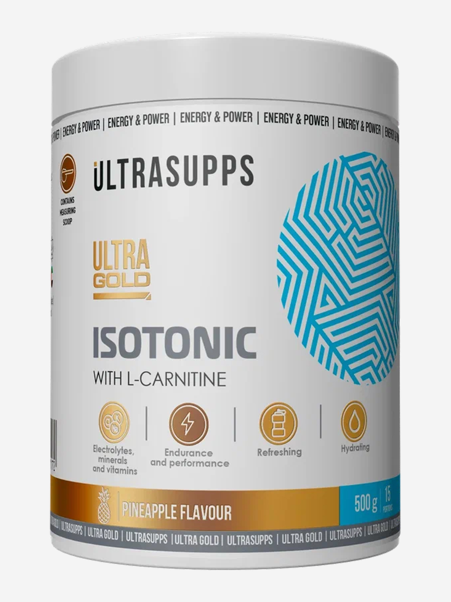 

Изотоник Ultrasupps Ultra Gold "Ананас", 500 г, Белый
