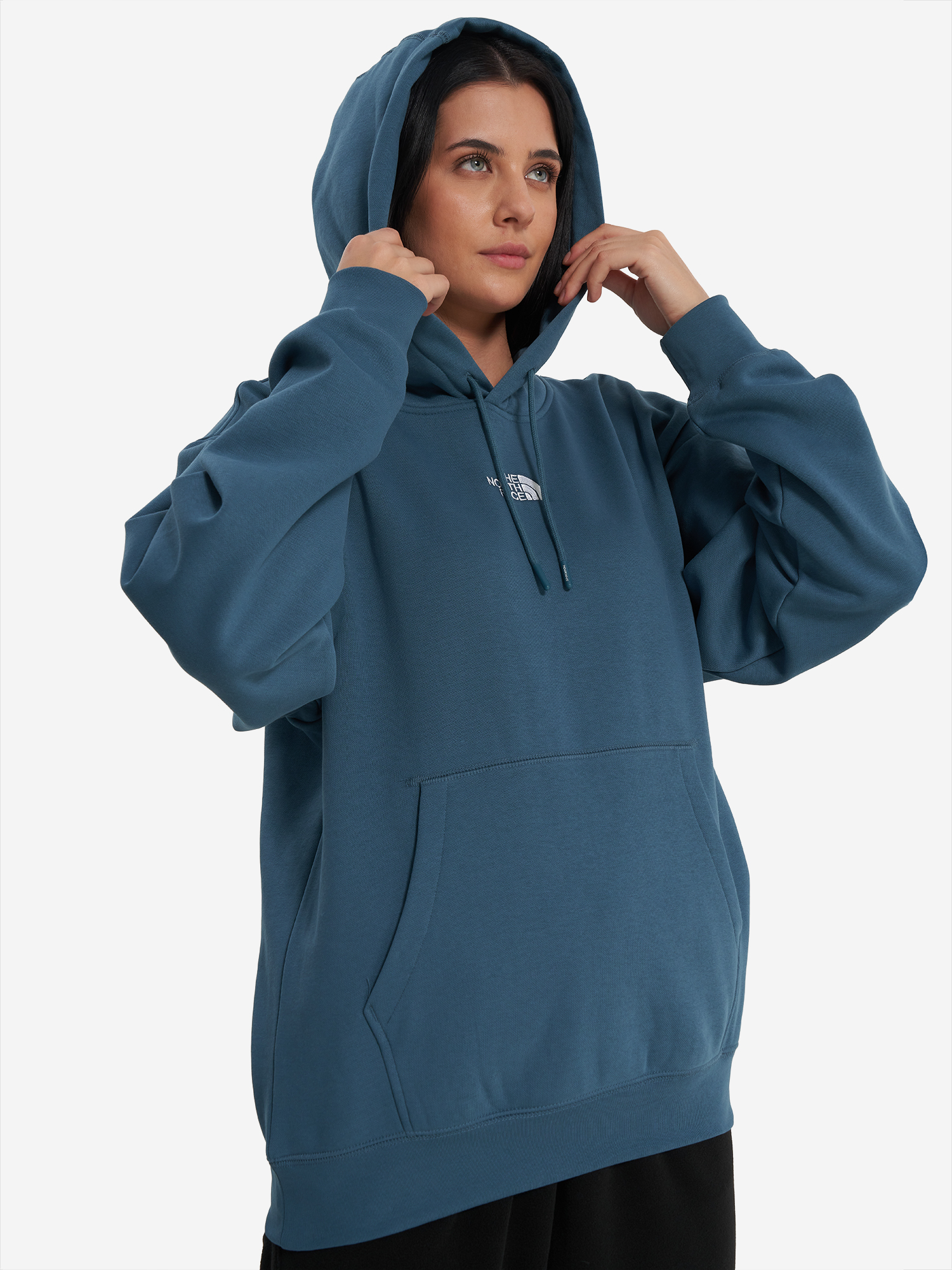 фото Худи женское оверсайз the north face essential, синий