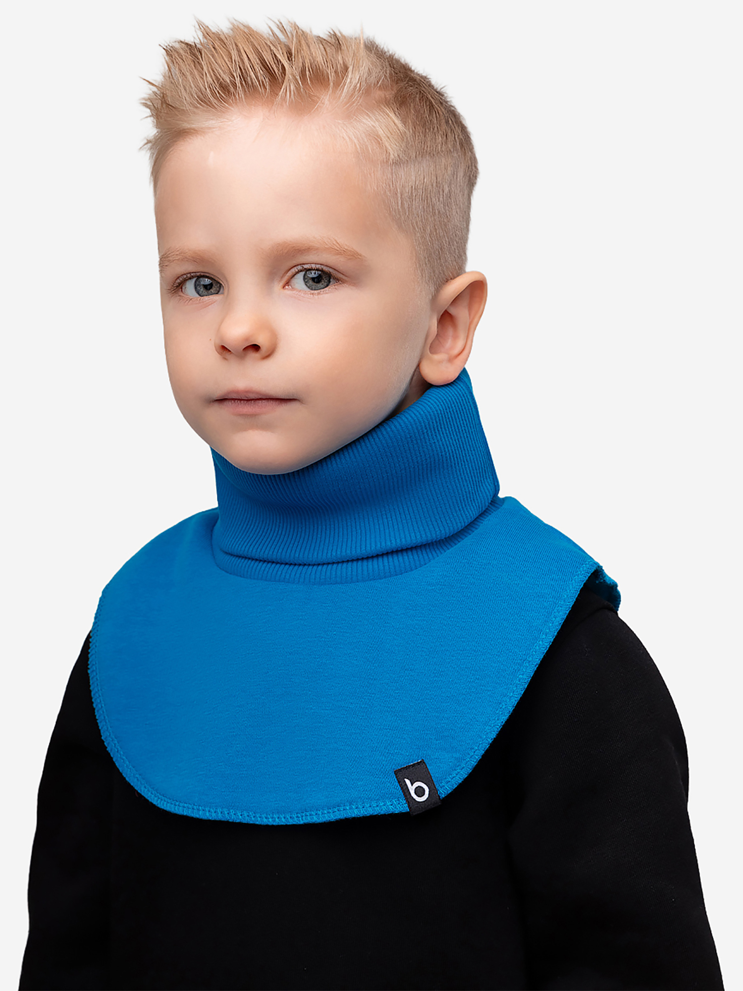 Изображение товара Манишка утепленная bodo темно-голубая для зимы и демисезона для детей