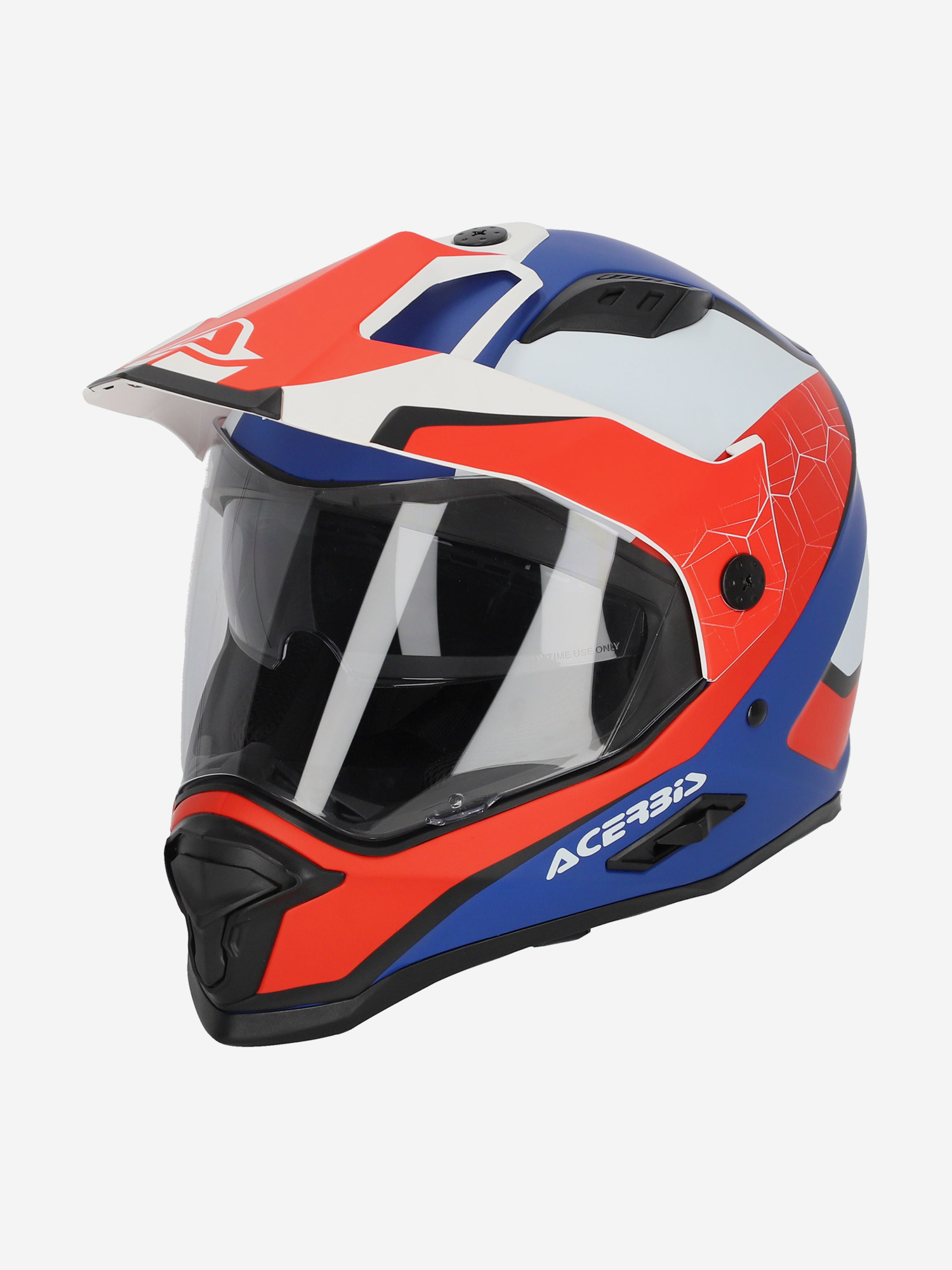 

Мотошлем туристический эндуро Acerbis REACTIVE 22-06 White/Blue/Red, Белый