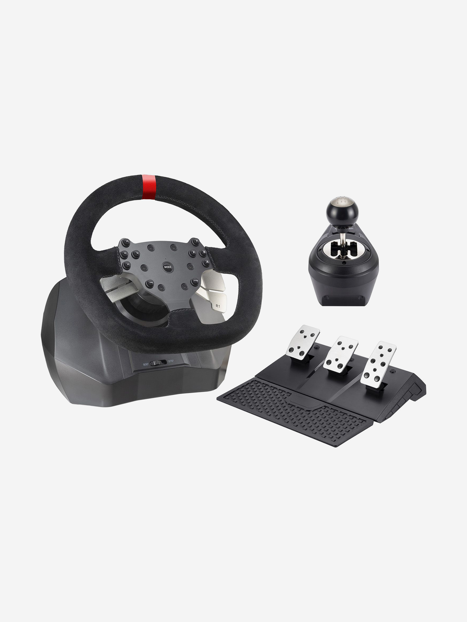 Изображение товара Игровой руль ARTPLAYS V-1200 Pro Premium Leather Edition для PlayStation, Nintendo, Windows