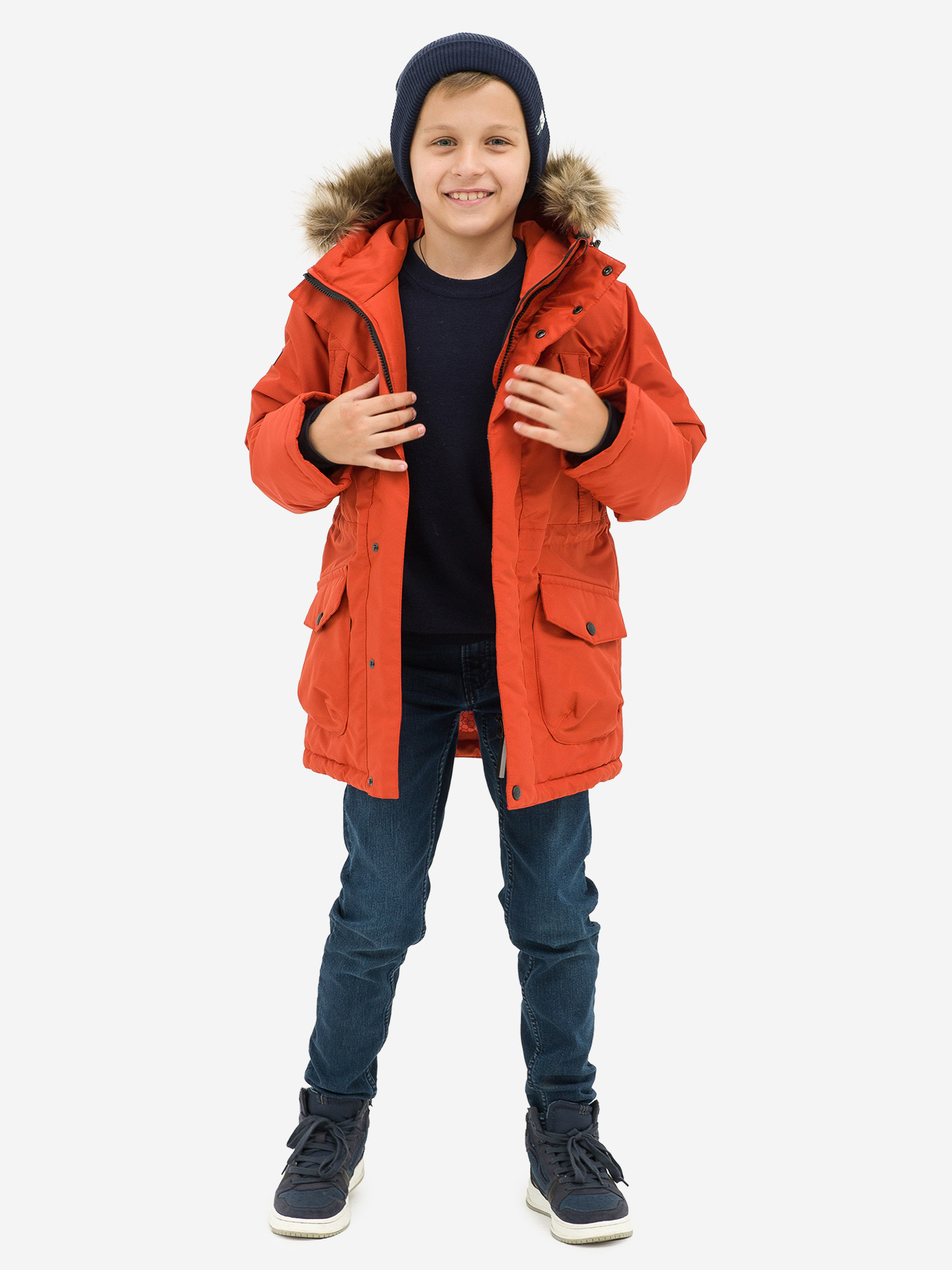 Куртка детская зимняя CosmoTex, Оранжевый valianly парка зимняя подростковая для мальчика 9339