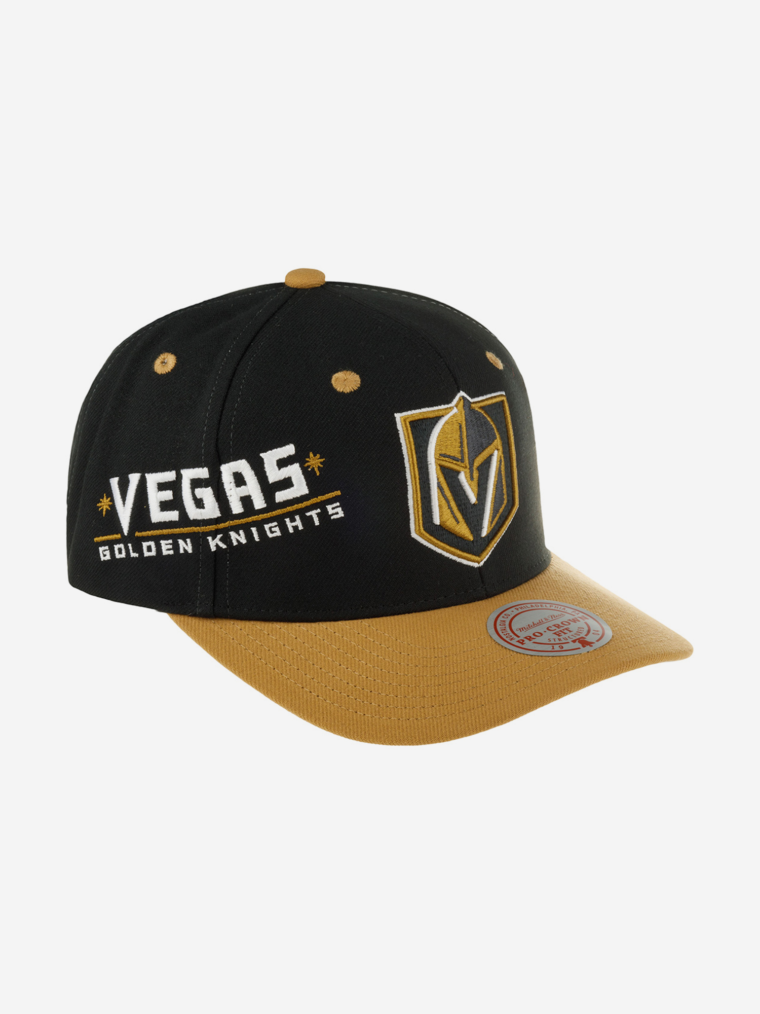 Бейсболка MITCHELL NESS HHSS7311-VGKYYPPPBLCK Vegas Golden Knights NHL (черный), Черный 59-310XDOXM4K-33, размер Без размера - фото 2