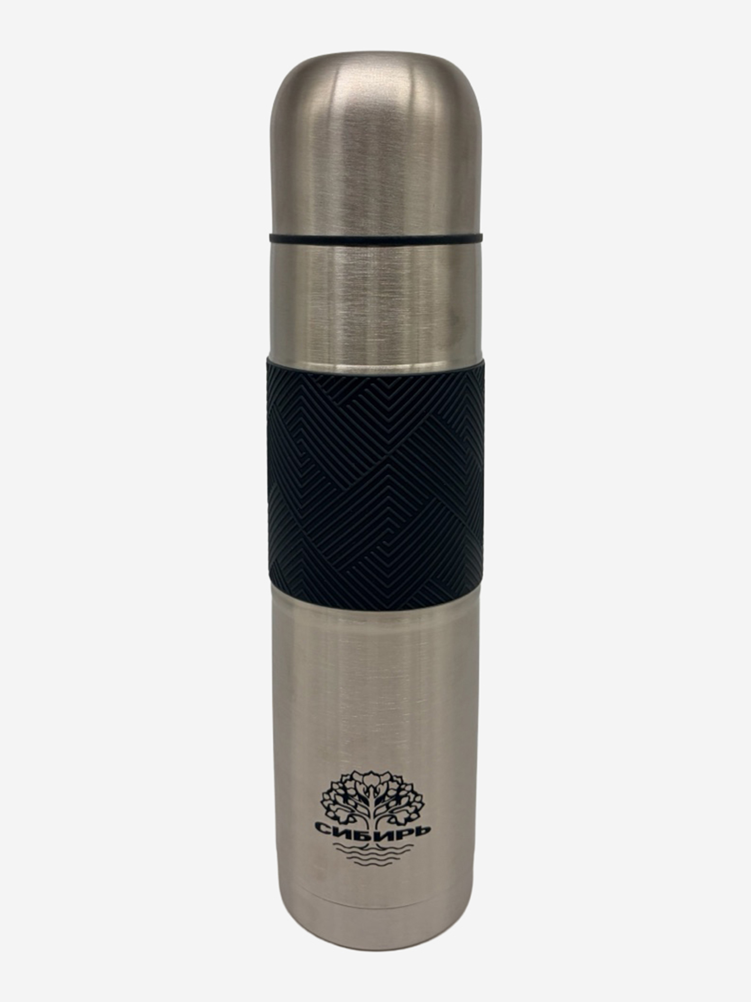 Изображение товара Термос для чая 1 л. СИБИРЬ с силиконовой вставкой