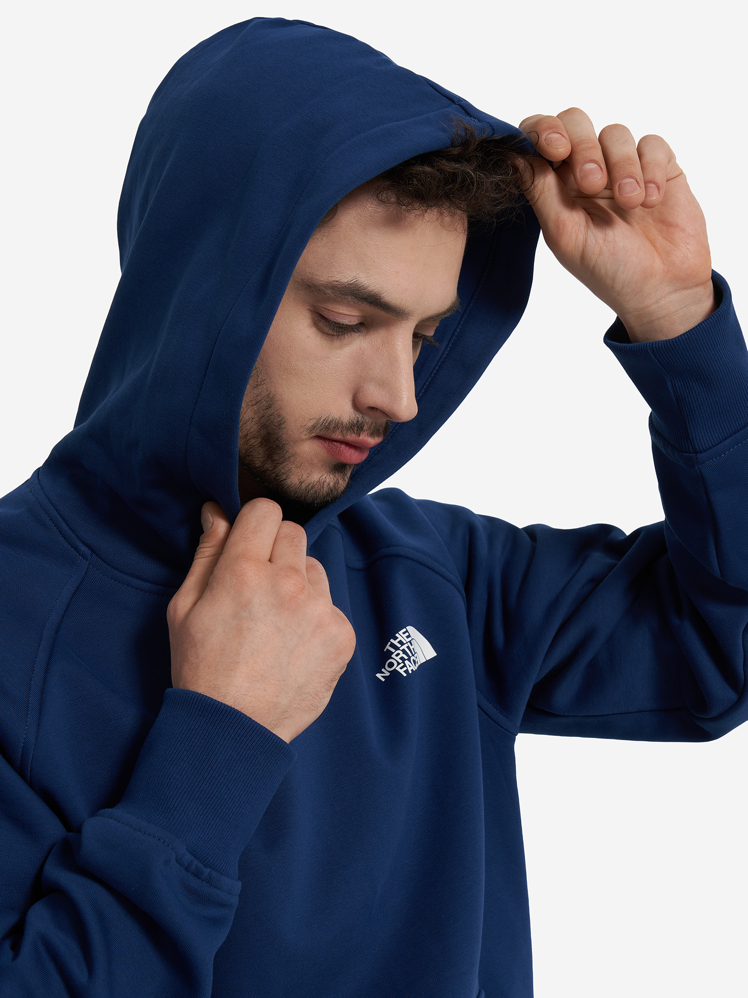 фото Худи мужское the north face raglan box nse, синий