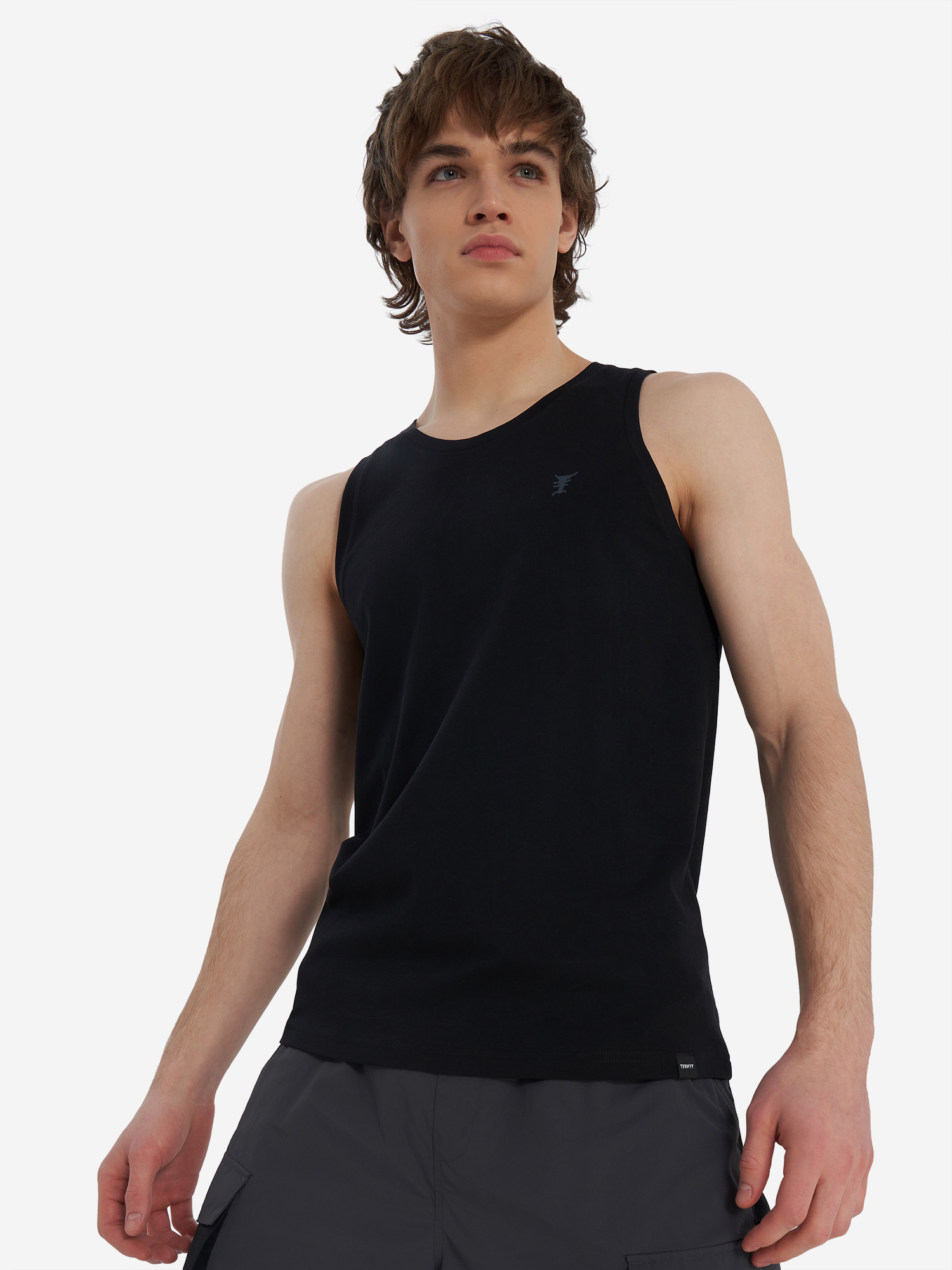 Изображение товара Мужская майка Termit зауженный крой натуральный хлопок летняя скейтбординг